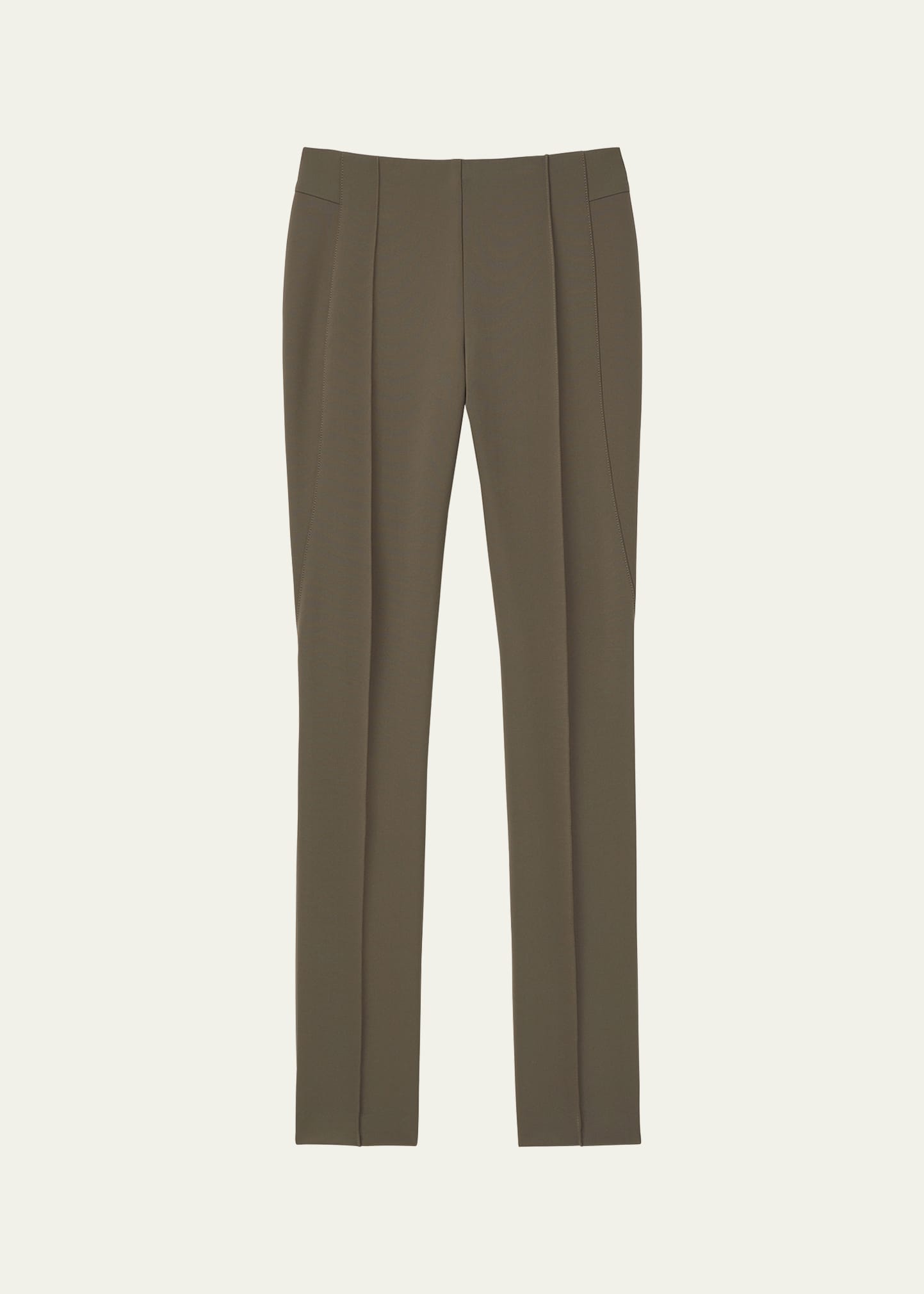 Shop Lafayette 148 Gramercy Acclaimed-stretch Pants In Nougat