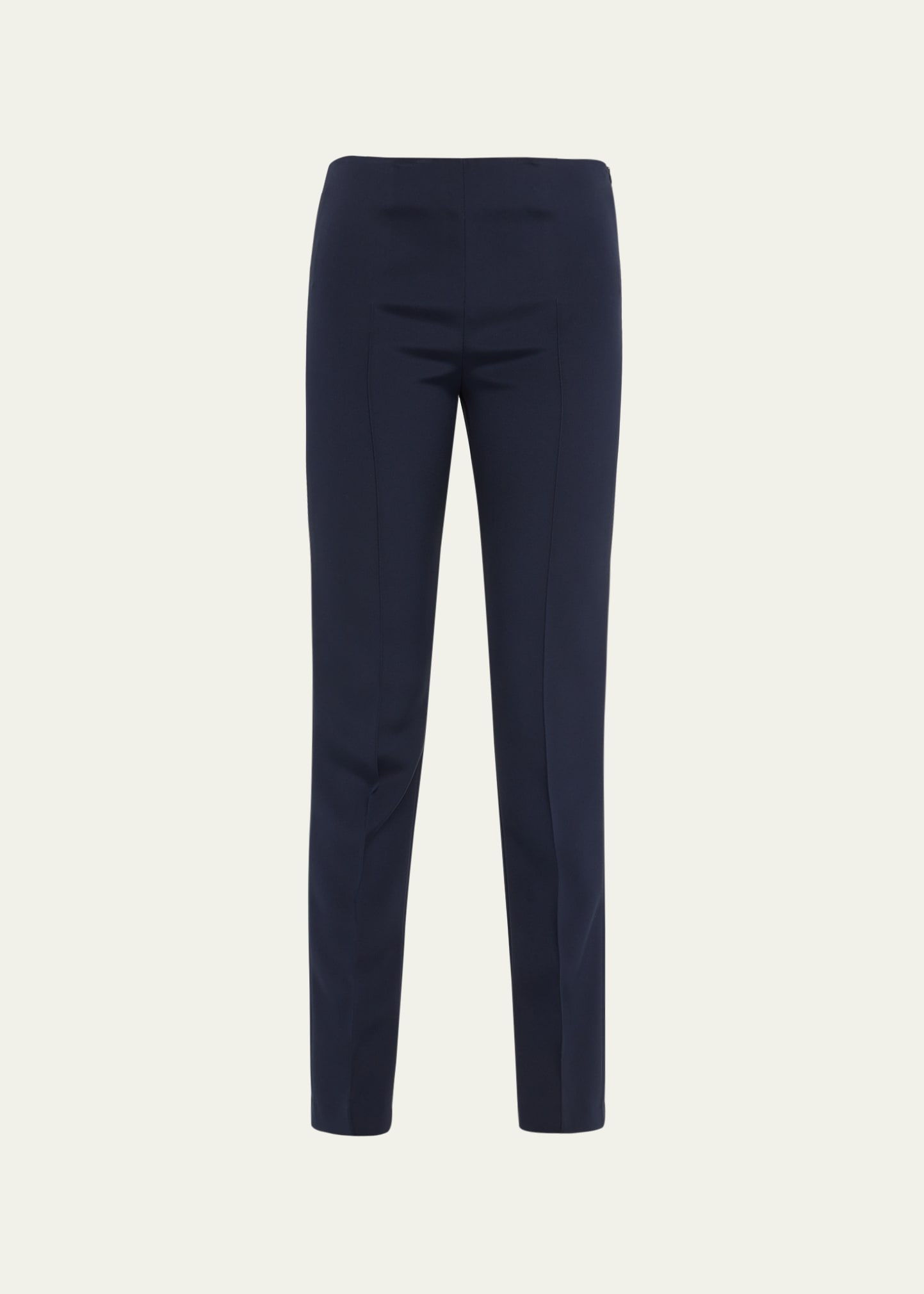 Shop Akris Melissa Silk Marocain Pants In Blue