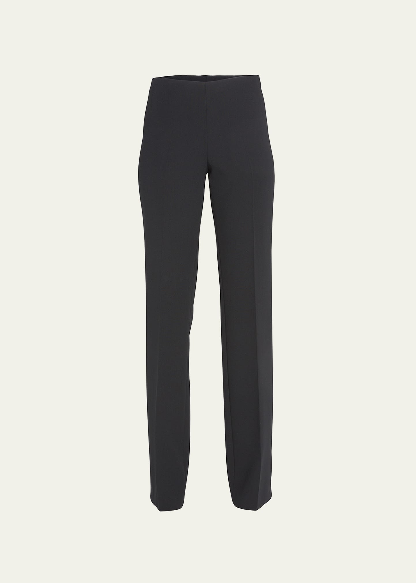 Shop Akris Carol Classic Flat-front Pants In Black