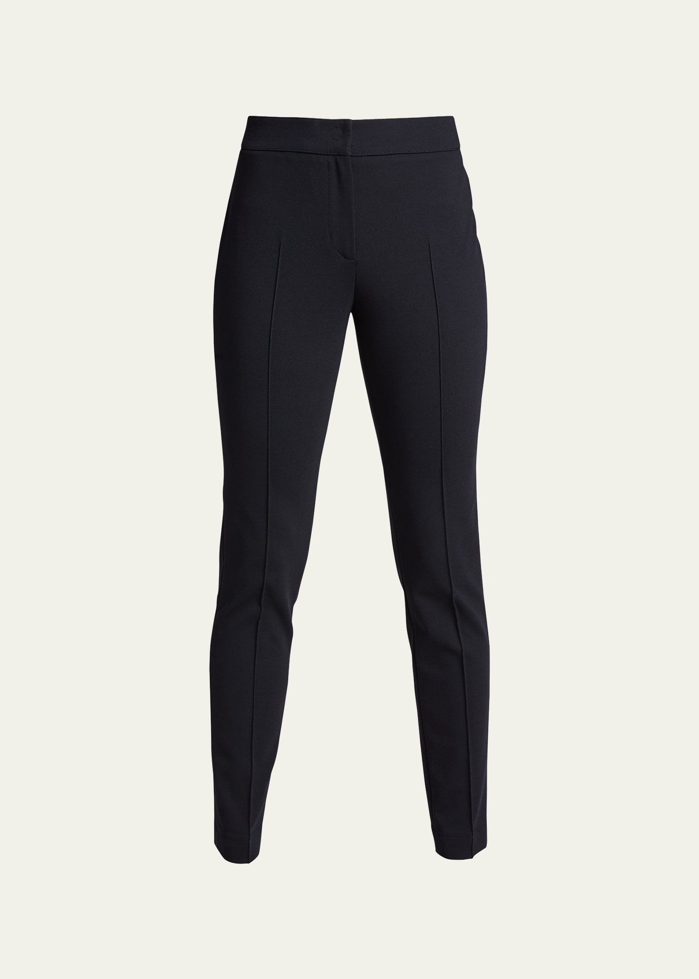 Akris Punto Mara Skinny Knit Pants In Charcoal