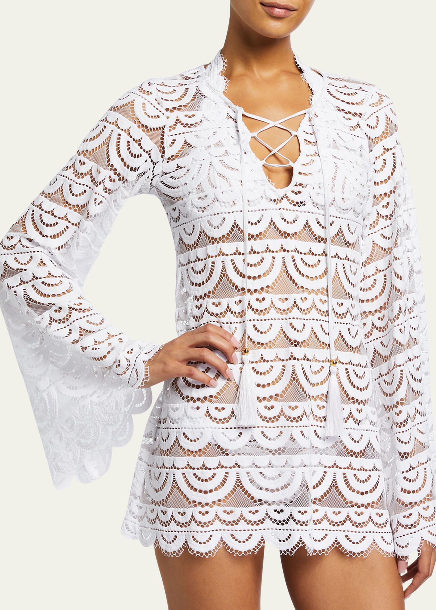 PQ SWIM NOAH EMBROIDERED COVERUP TUNIC