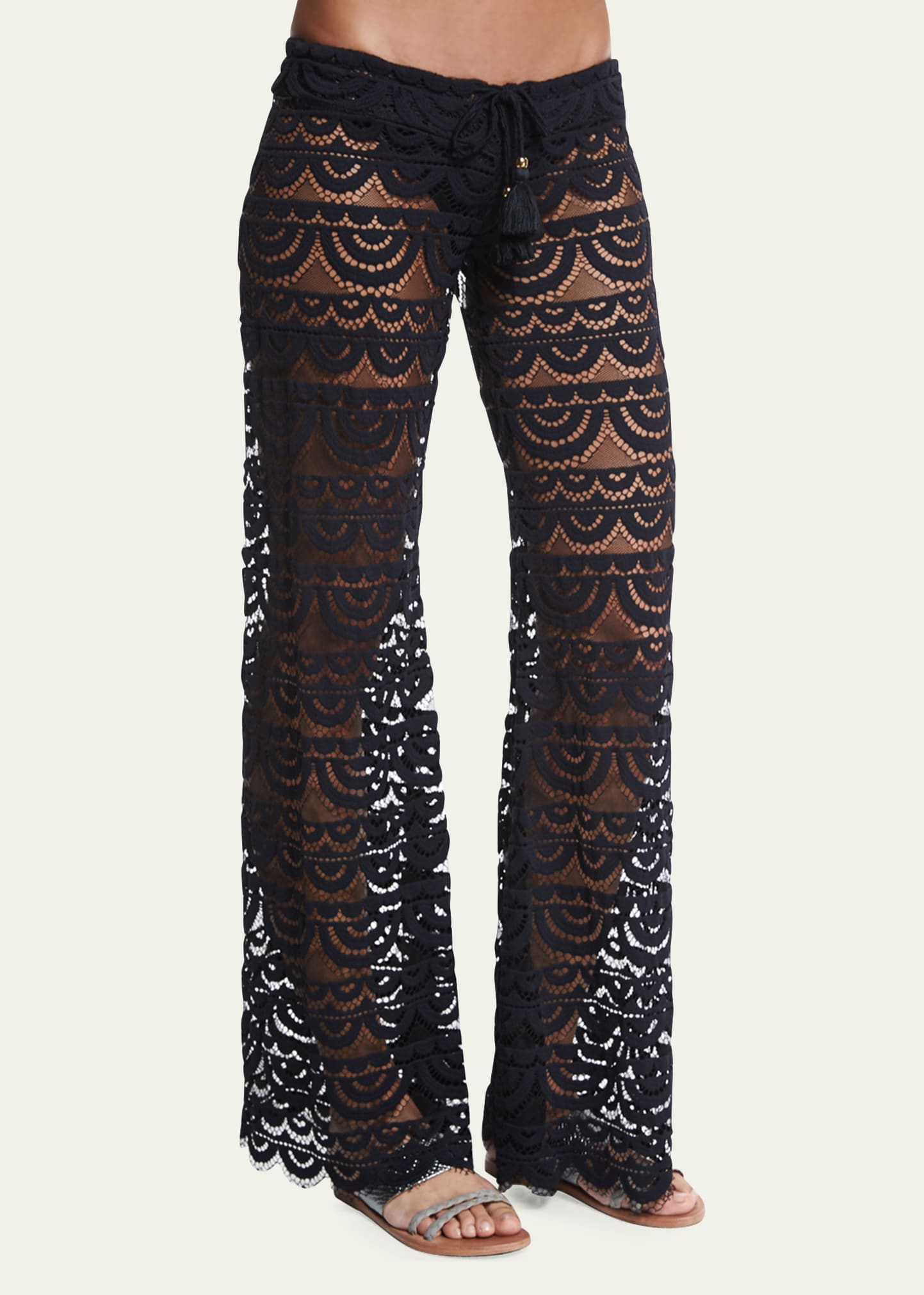 Malibu Embroidered-Lace Coverup Pants