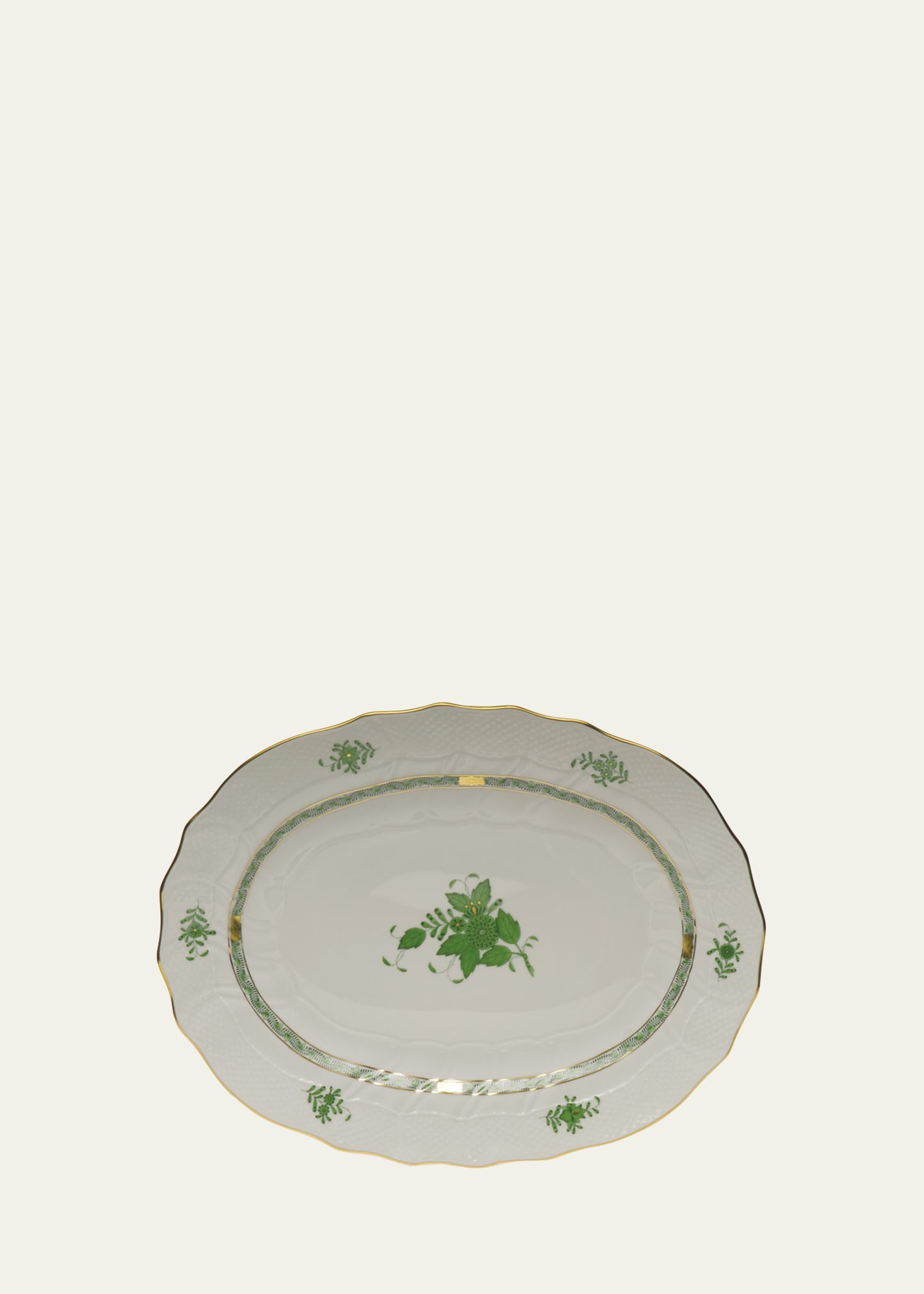 Chinese Bouquet Green Platter