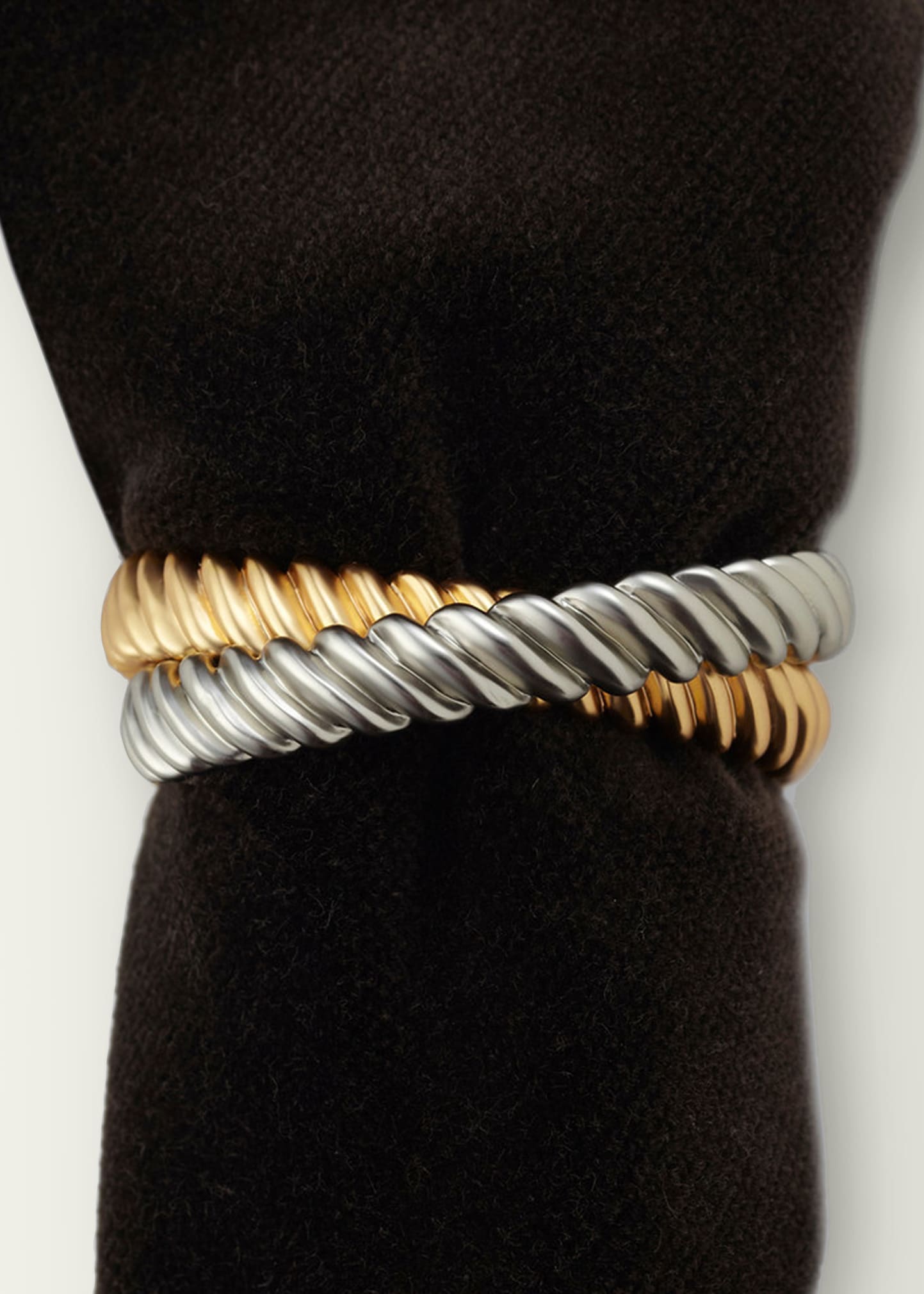 L'objet Four Deco Twist Napkin Rings In Gold