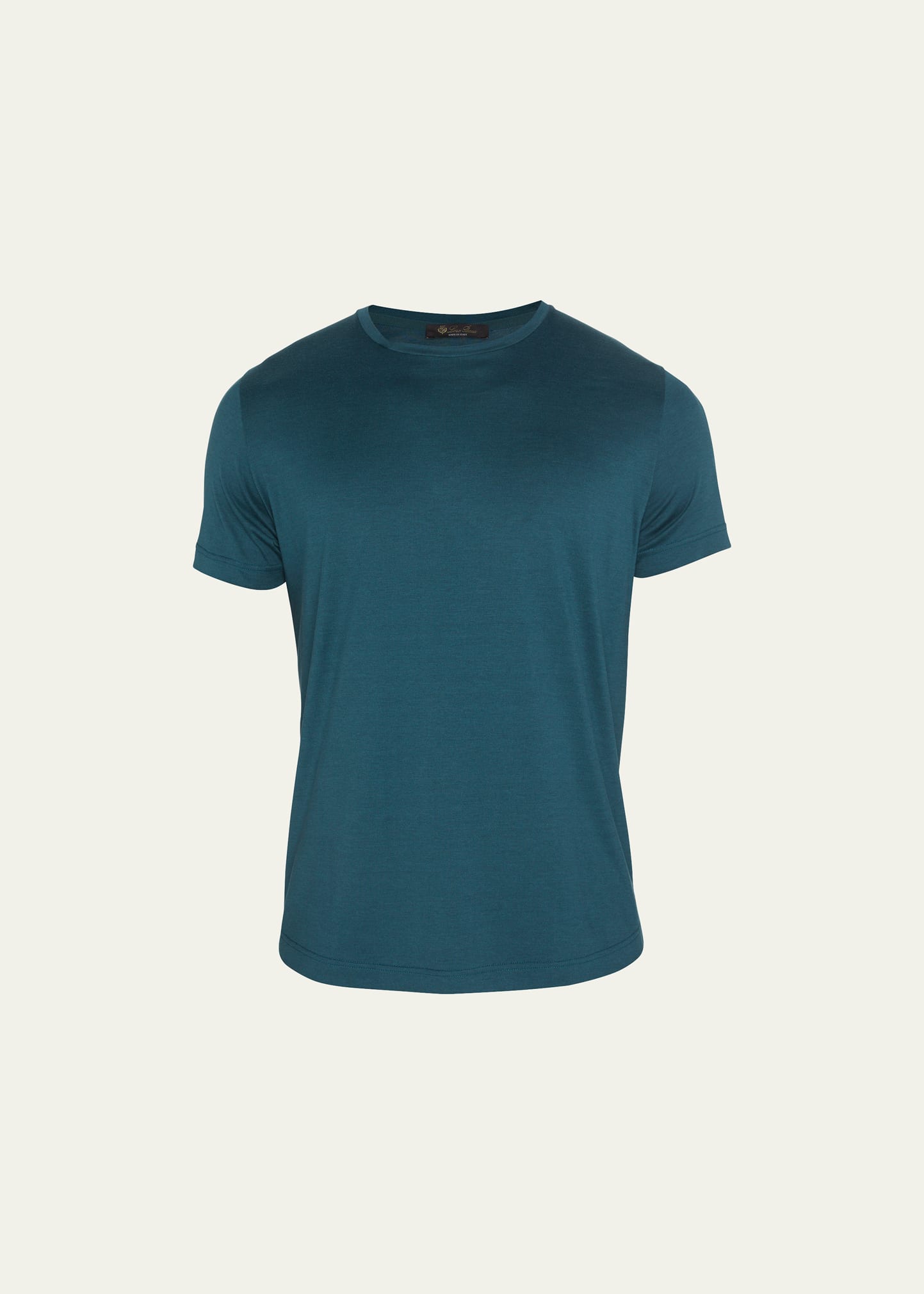 Loro Piana Men's Silk Cotton Jersey T-shirt In Petrolio