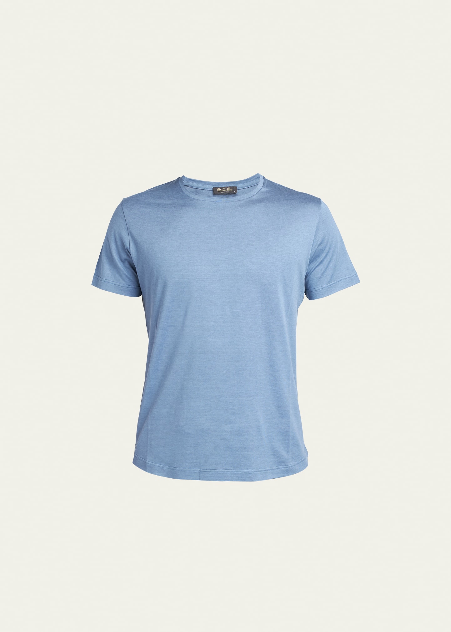 Loro Piana Short-sleeve Silk-cotton T-shirt In Scanda Blue