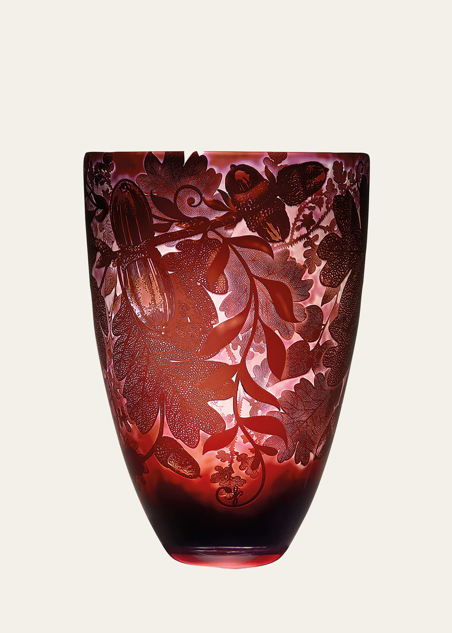 Asprey Autumn Vase In Red