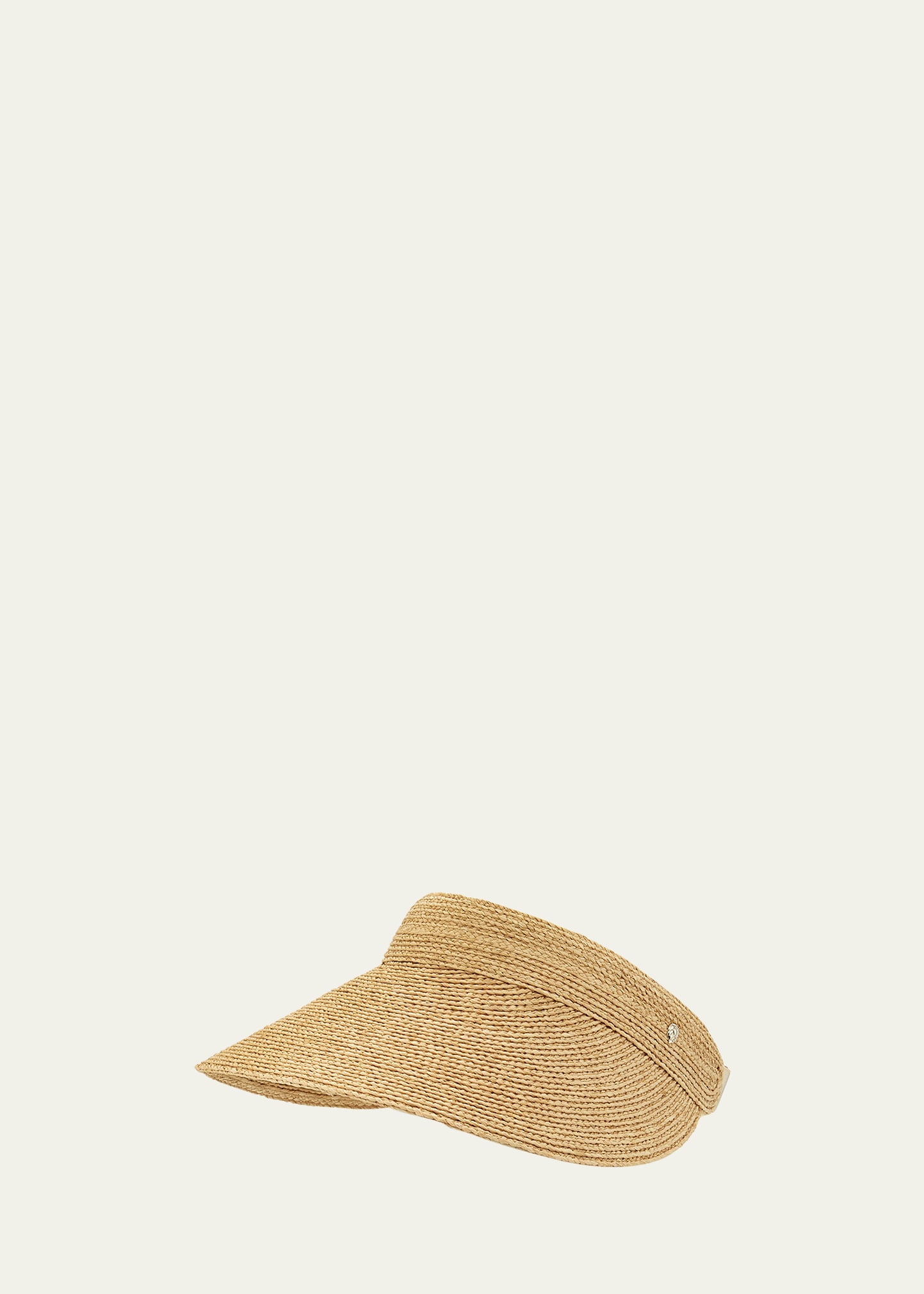 Kirsten Raffia Wide-Brim Visor