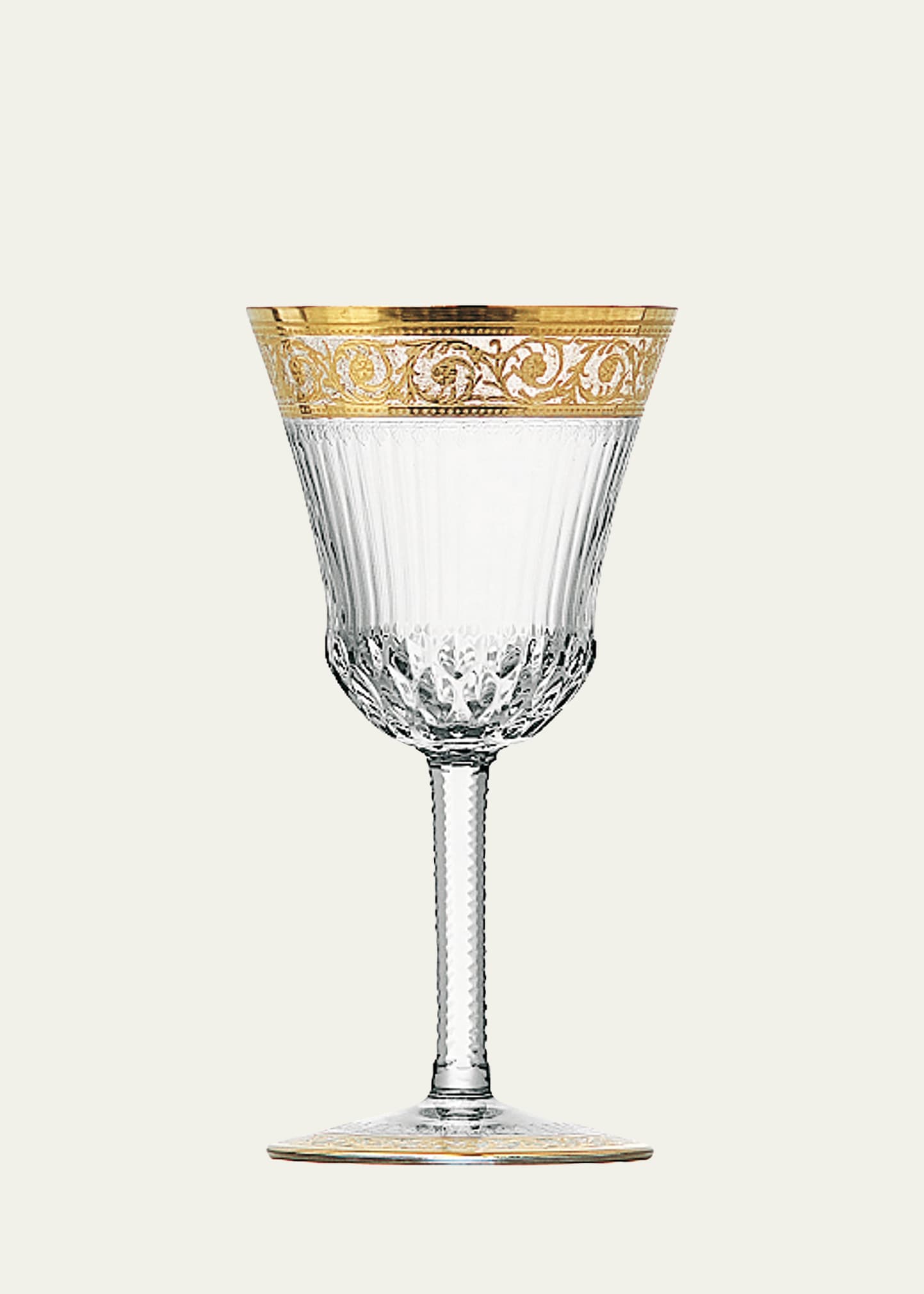 Saint Louis Crystal Thistle Gold American Water Goblet