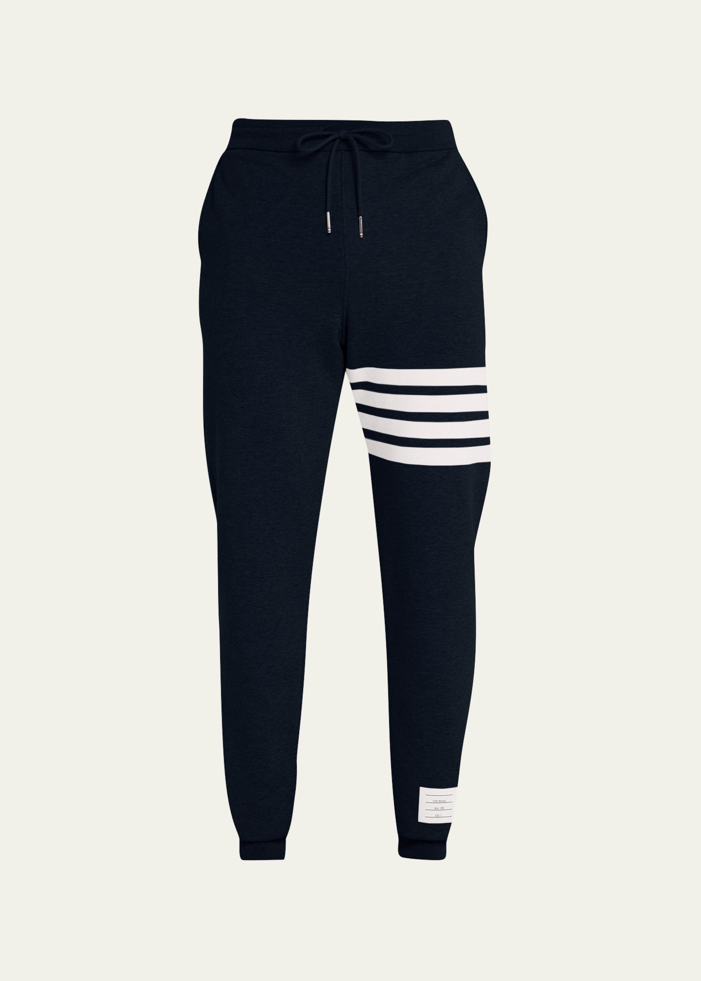 Thom Browne Men's Classic Drawstring Sweatpants With Stripe Detail In Navy