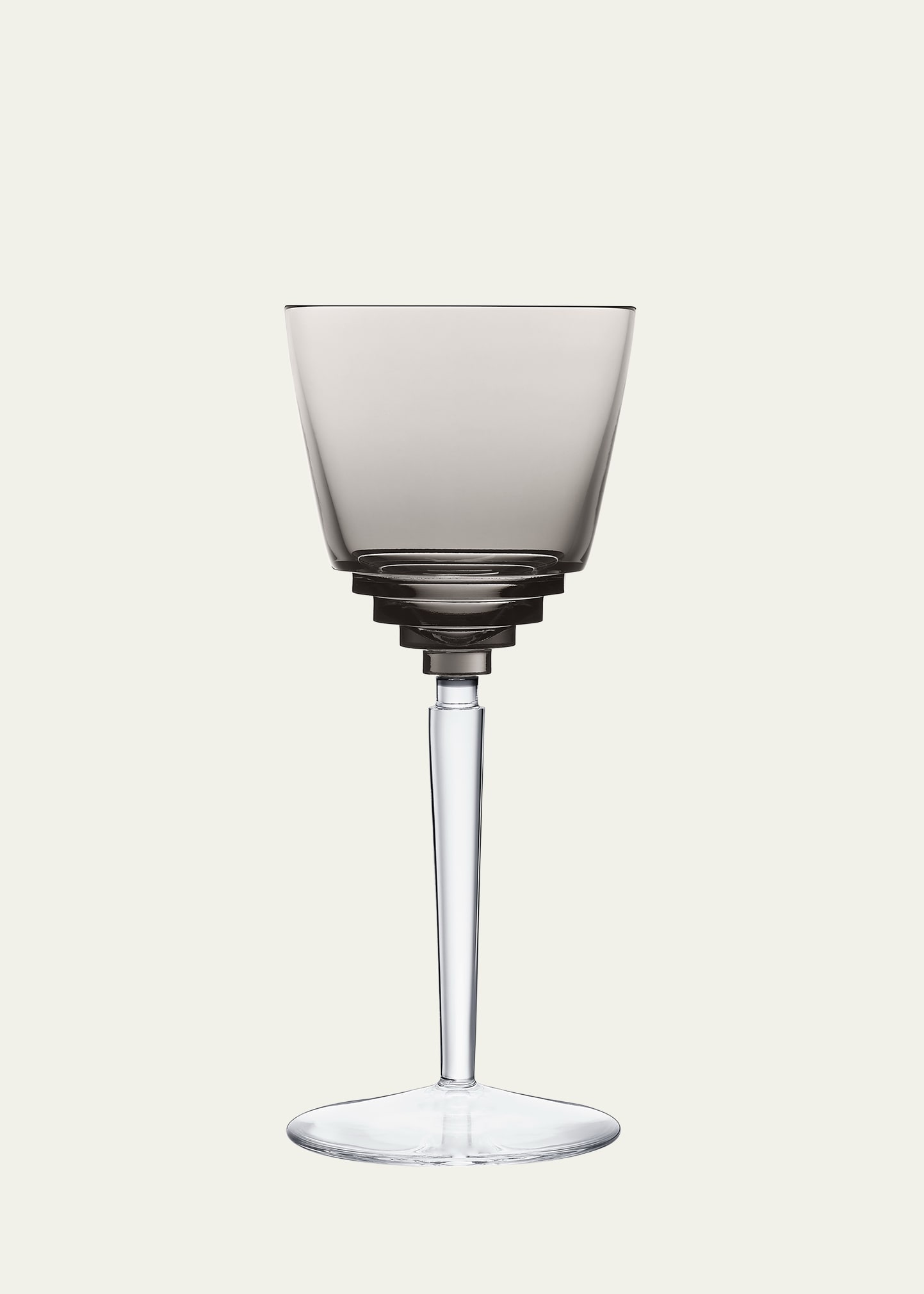 Saint Louis Crystal Oxymore Flannel Gray Hock Wine Glass, 9 Oz.