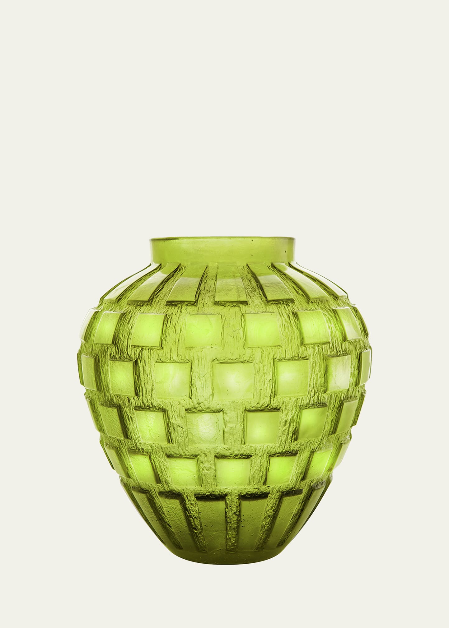 Olive-Green Rhythms Vase
