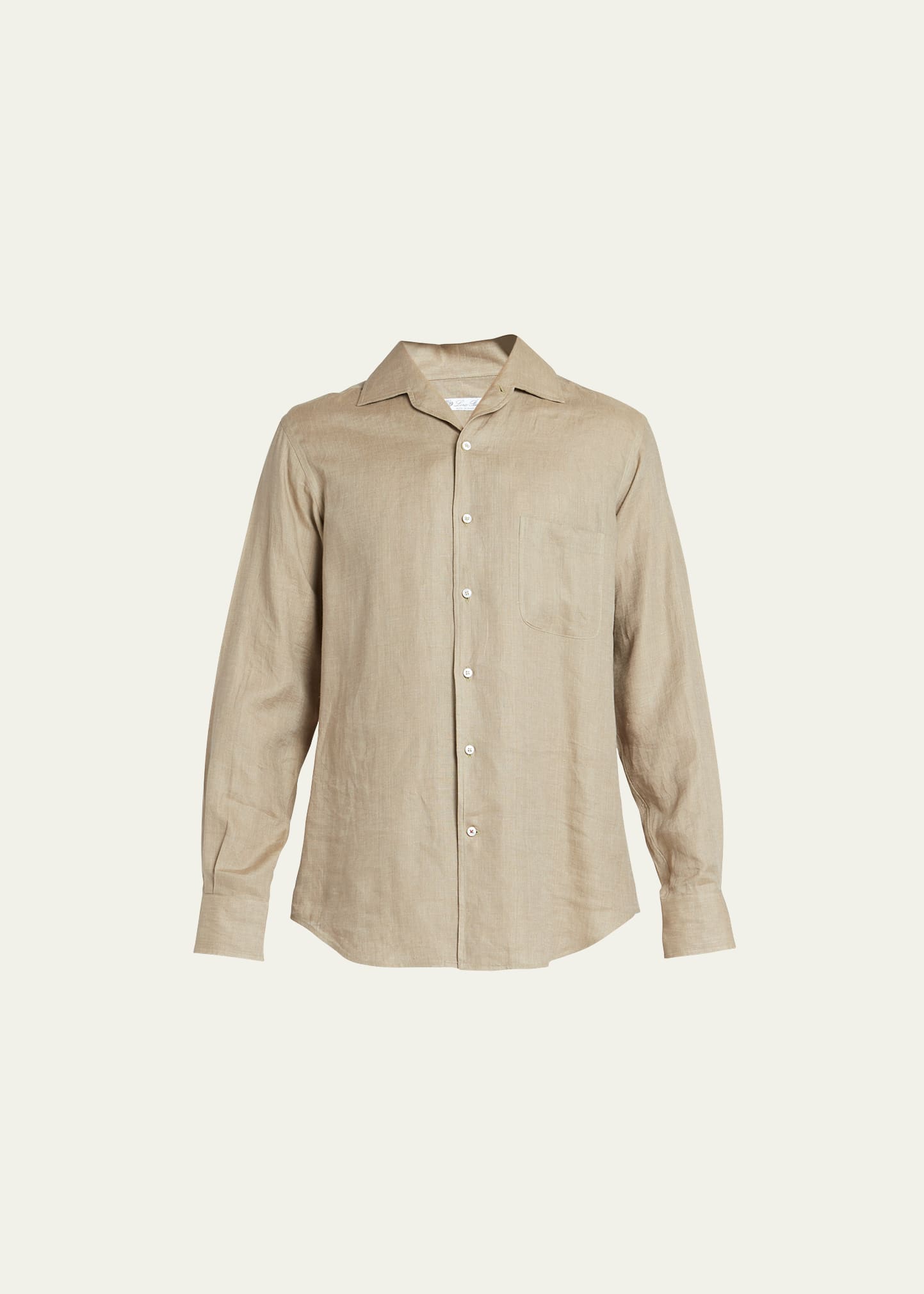 Loro Piana Men's Andrew Long-sleeve Linen Shirt In He94 Juta