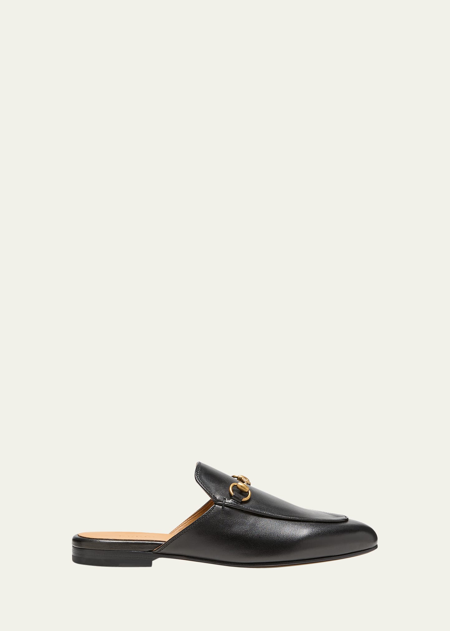 Gucci Princetown Leather Mules In Nero