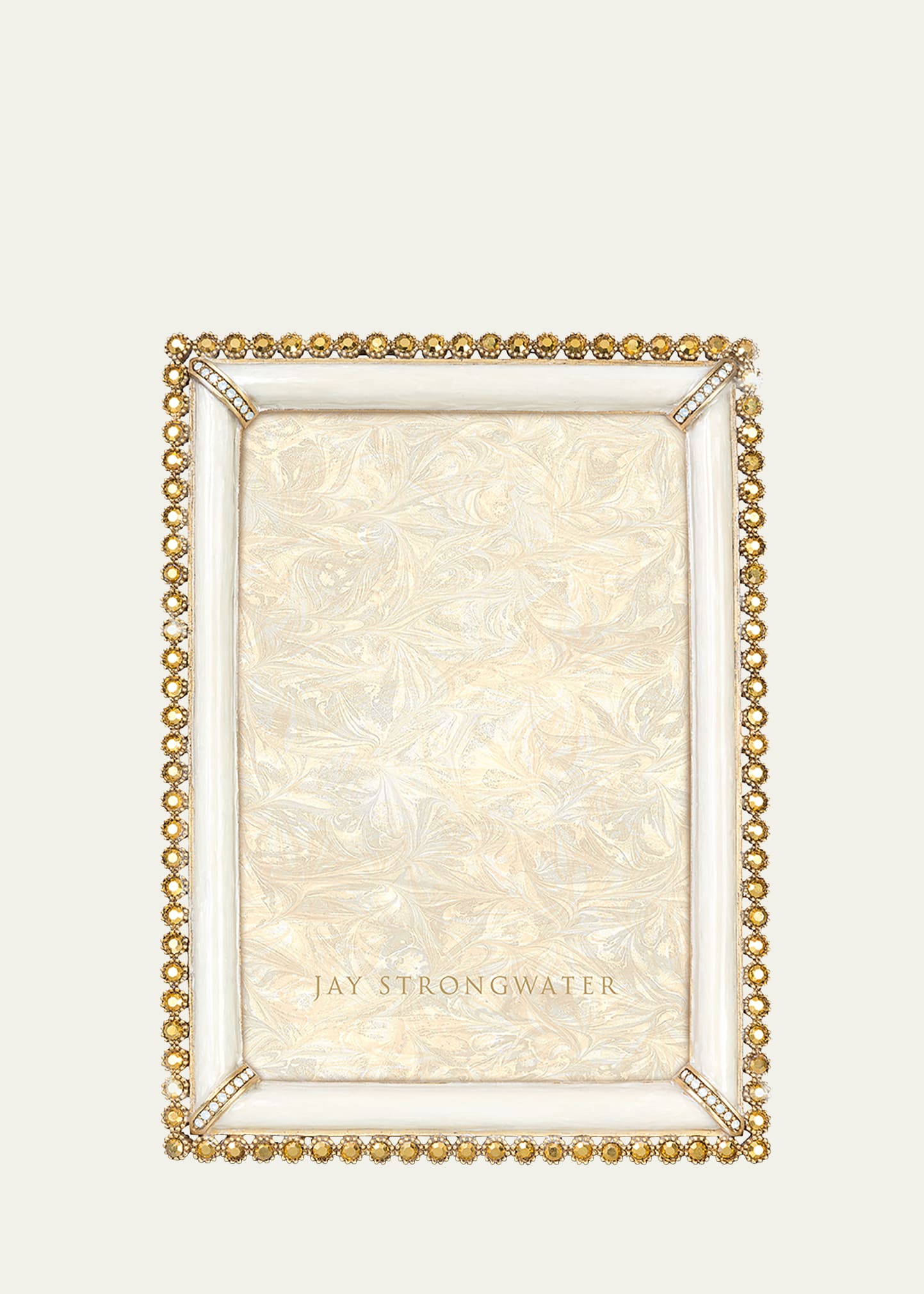 Jay Strongwater Lorraine Stone Edge Picture Frame, 4 X 6