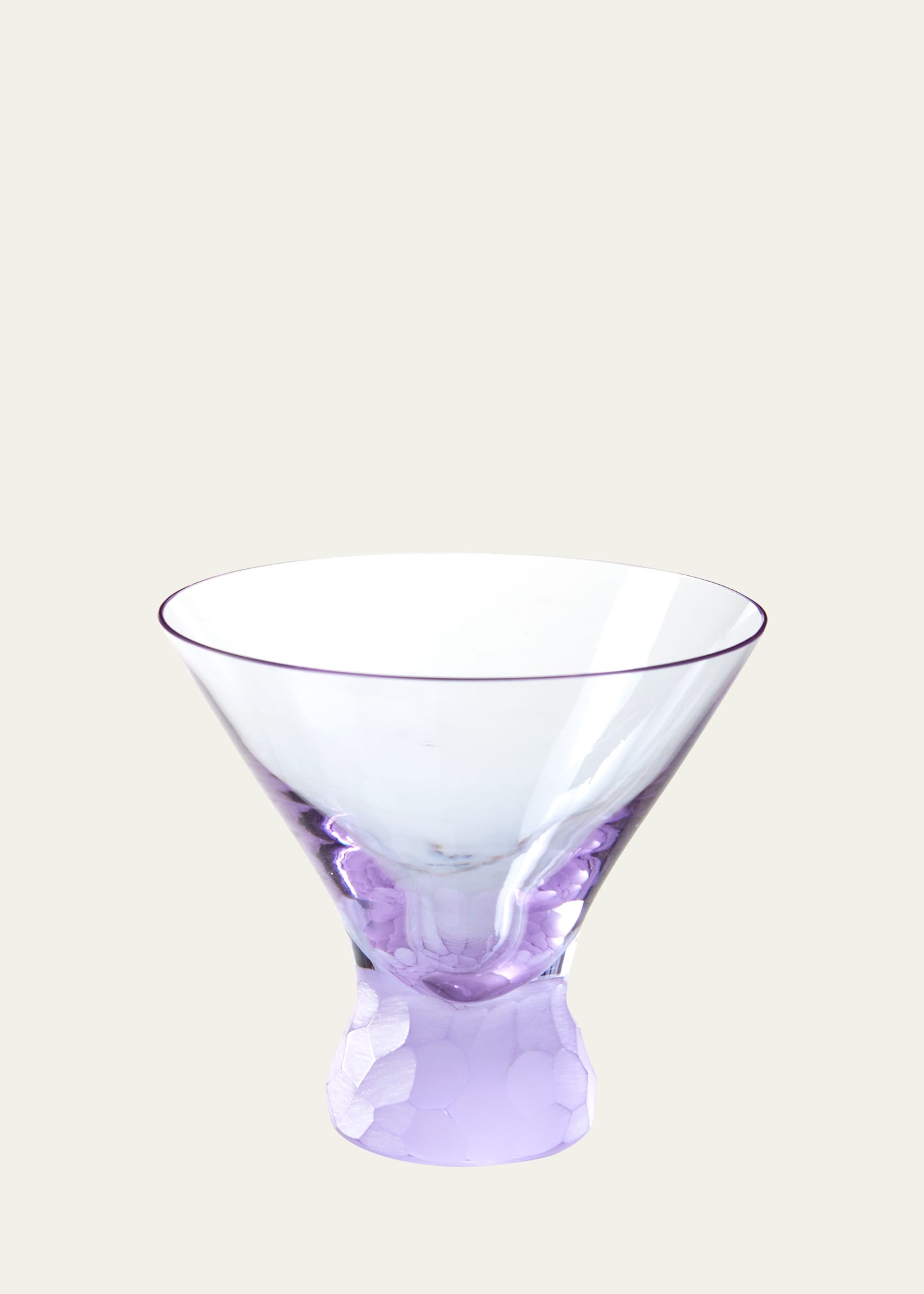 Moser Clear Pebbles Stemless Martini In Alexandrite