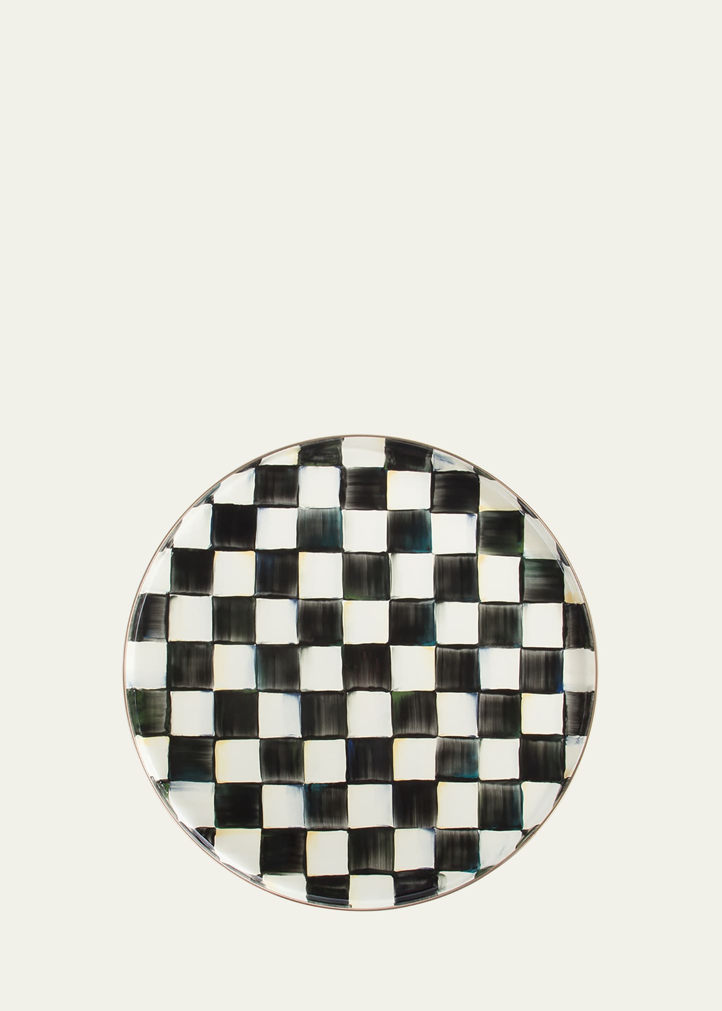 Mackenzie-childs Mackenzie Childs Courtly Check Enamel Serving Plate In Multi