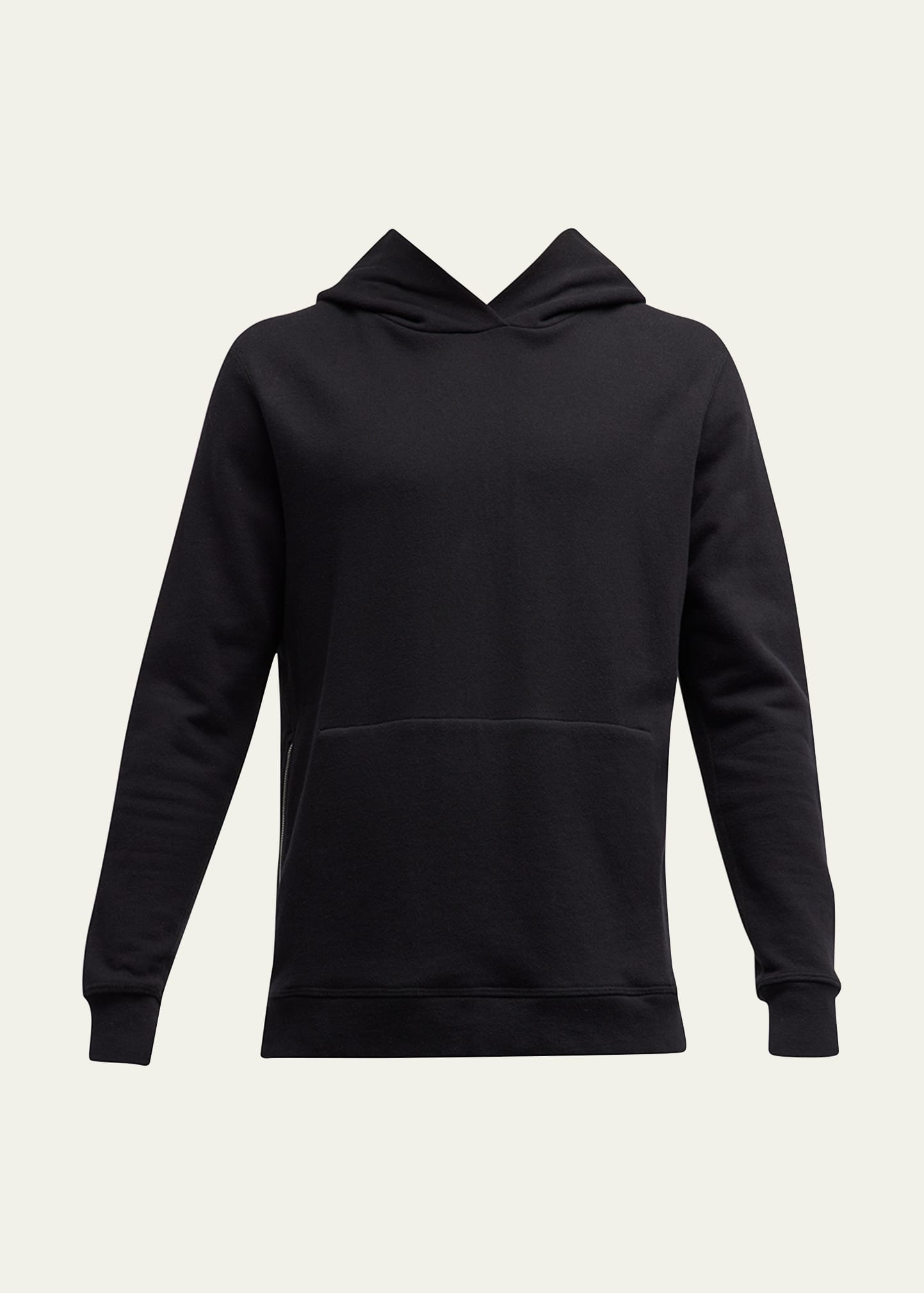John Elliott Long-sleeve Cotton Hoodie Sweatshirt, Black