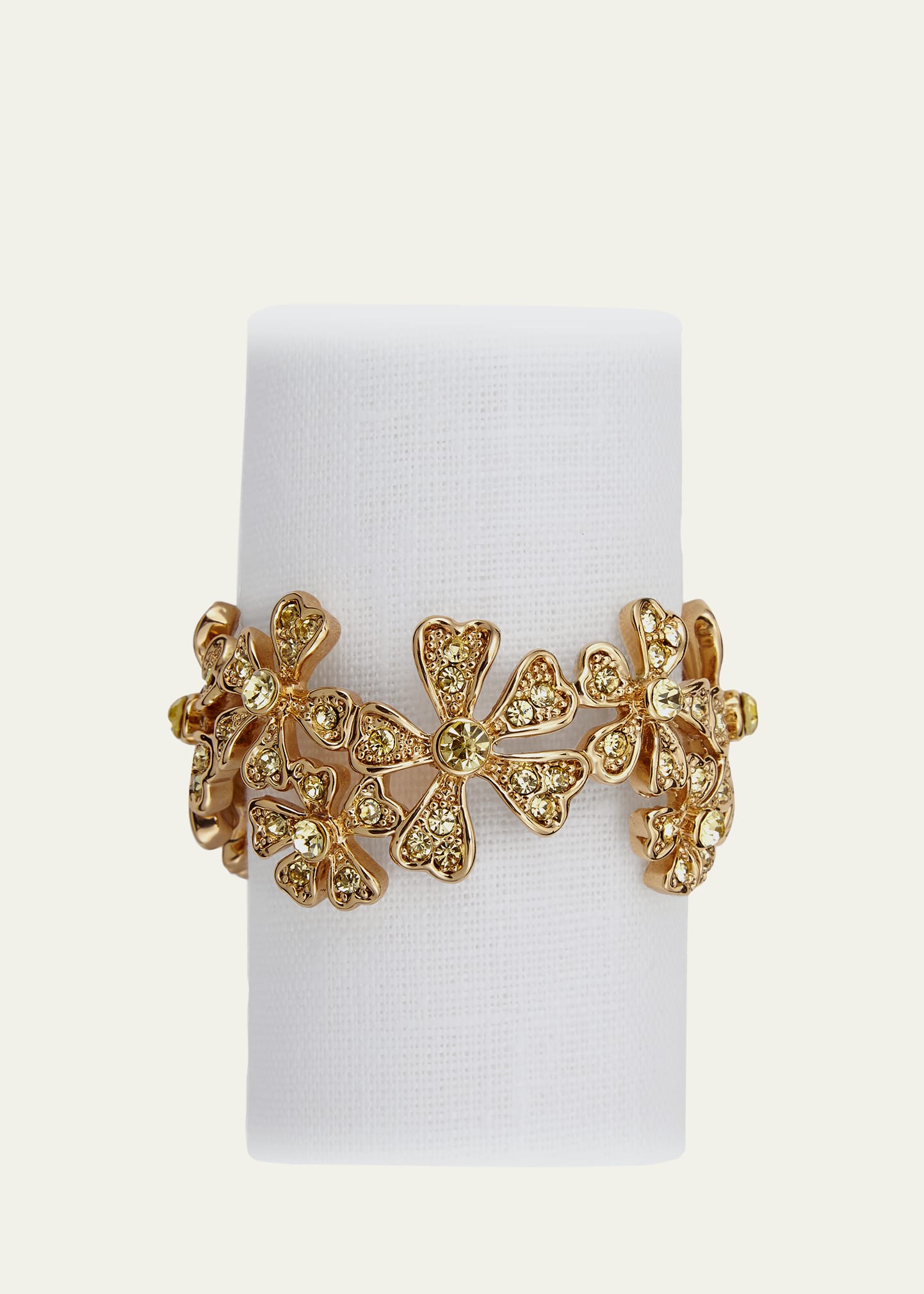 L'objet Garland Napkin Jewels, Set Of 4 In Gold