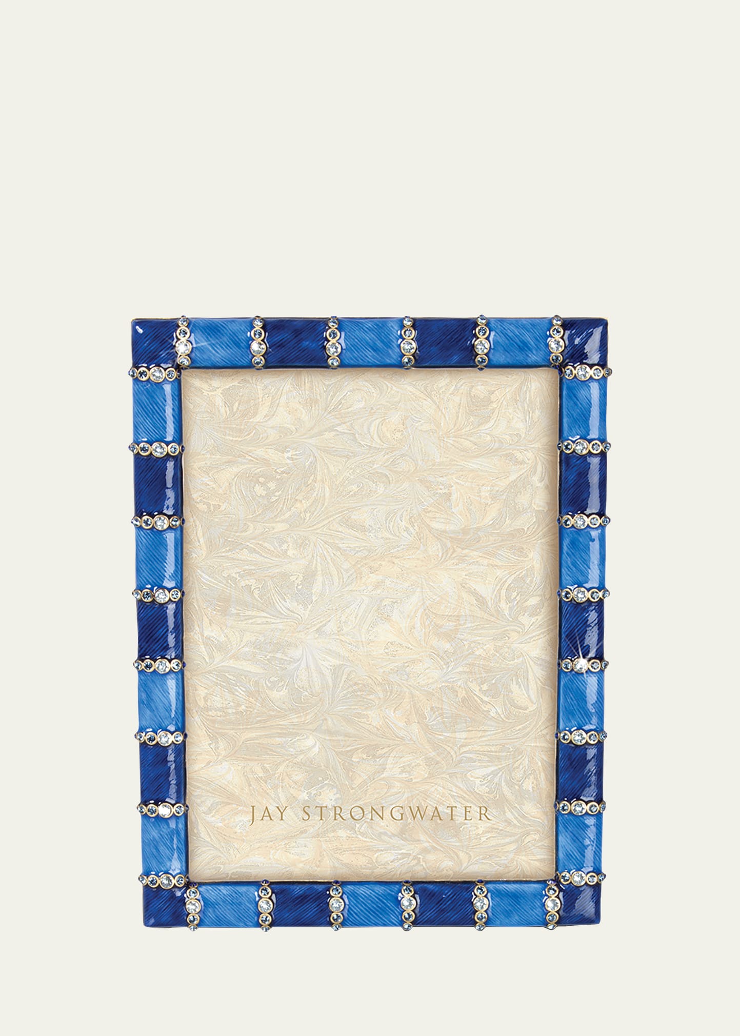 Jay Strongwater Pierce Striped 5" X 7" Picture Frame