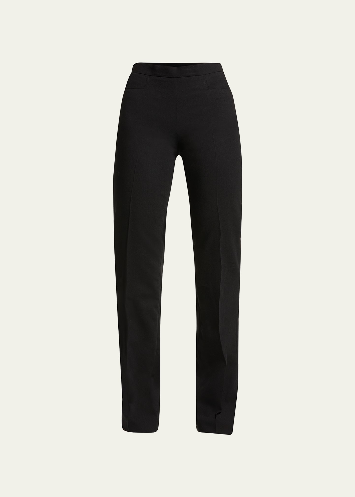 Francoise Slim-Straight Pants, Black