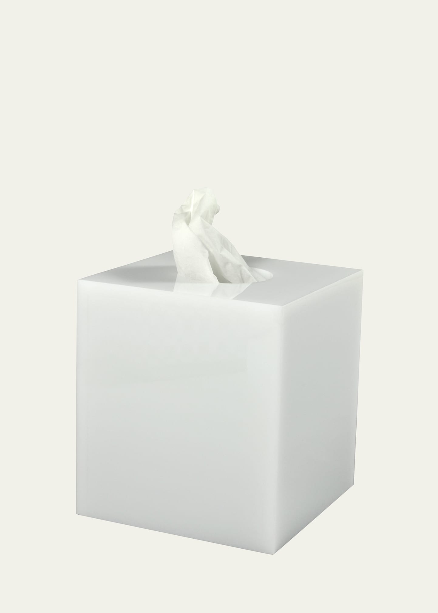 Mike & Ally Ice Tissue Box Cover In White