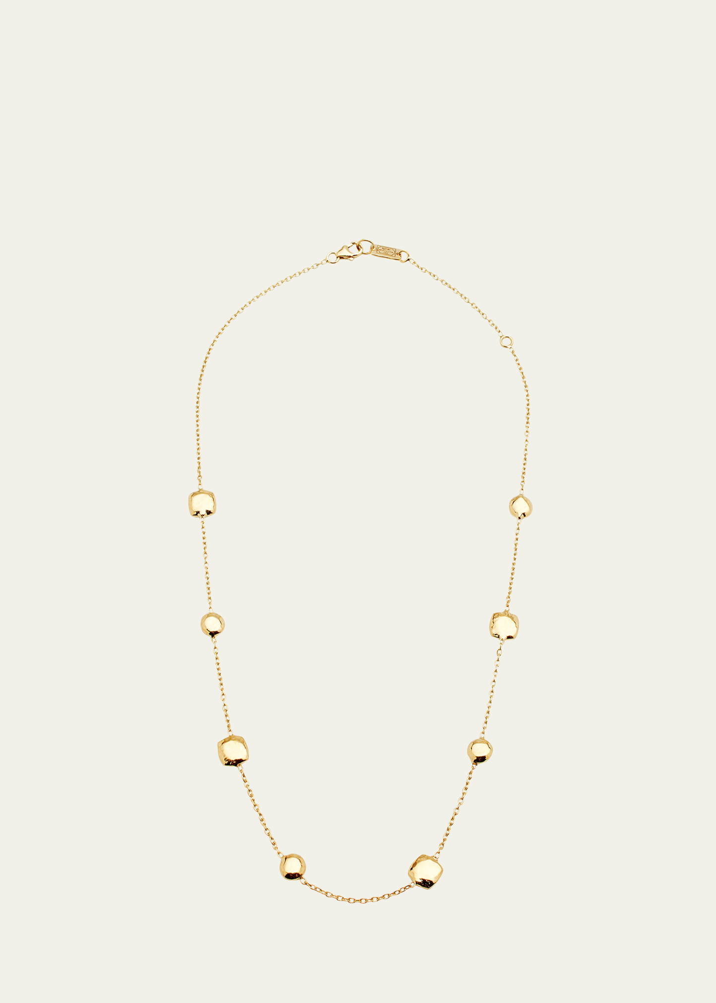 Ippolita Short Hammered Pinball Chain Necklace in 18K Gold
