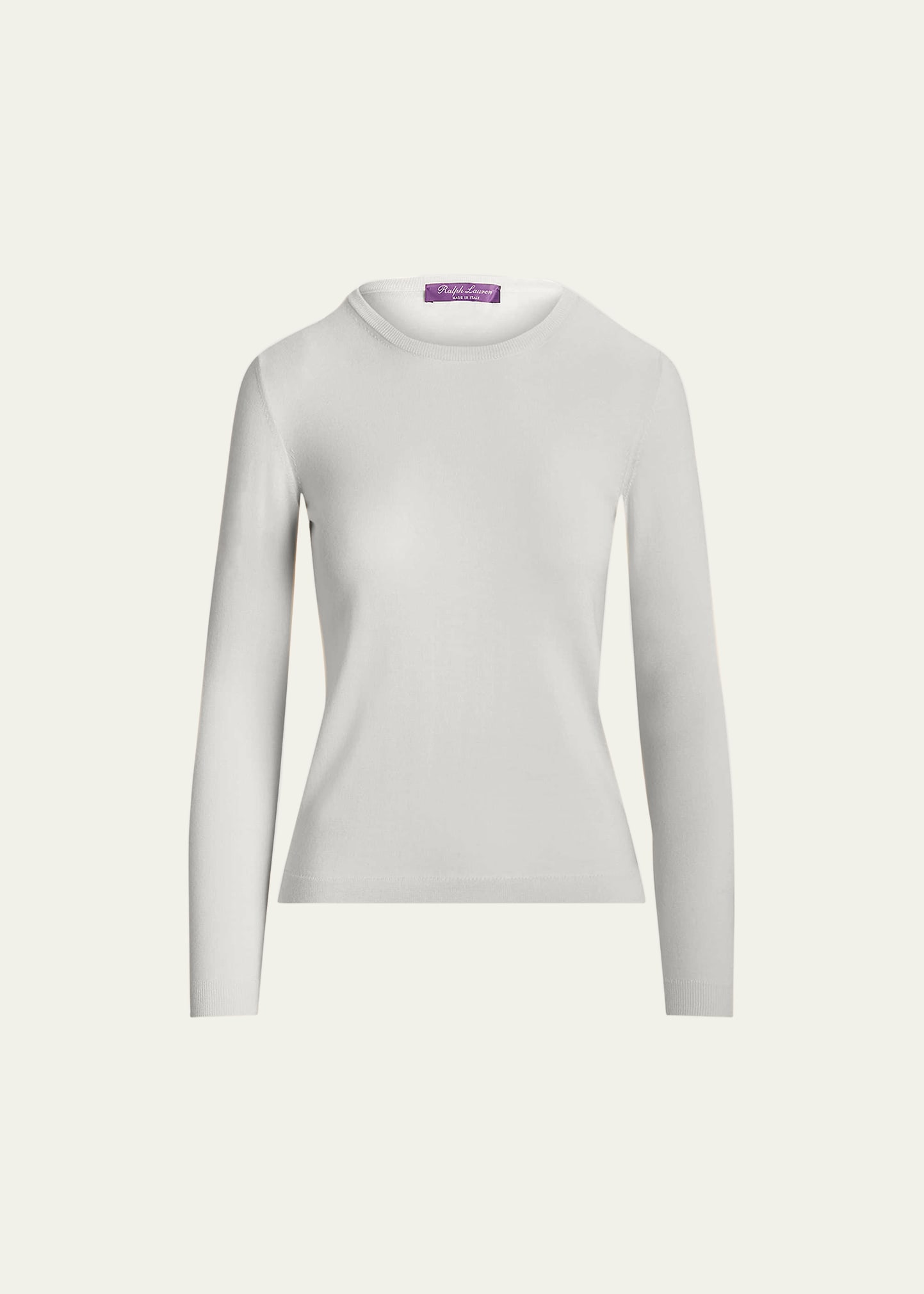 Polo Ralph Lauren Crewneck Long-sleeve Cashmere Sweater In Lux Cream