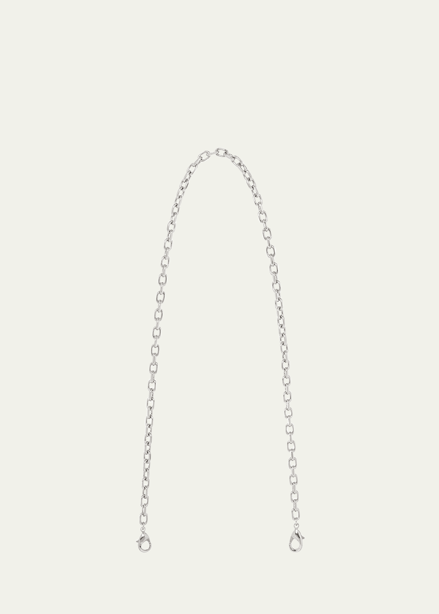 Judith Leiber Brass Elbow Chain Shoulder Strap In Silver