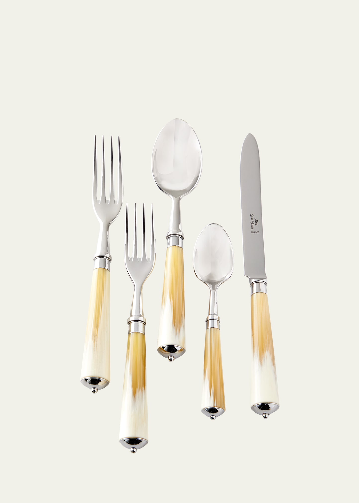 Alain Saint-joanis Julia 5-piece Flatware Set In Light Horn Style