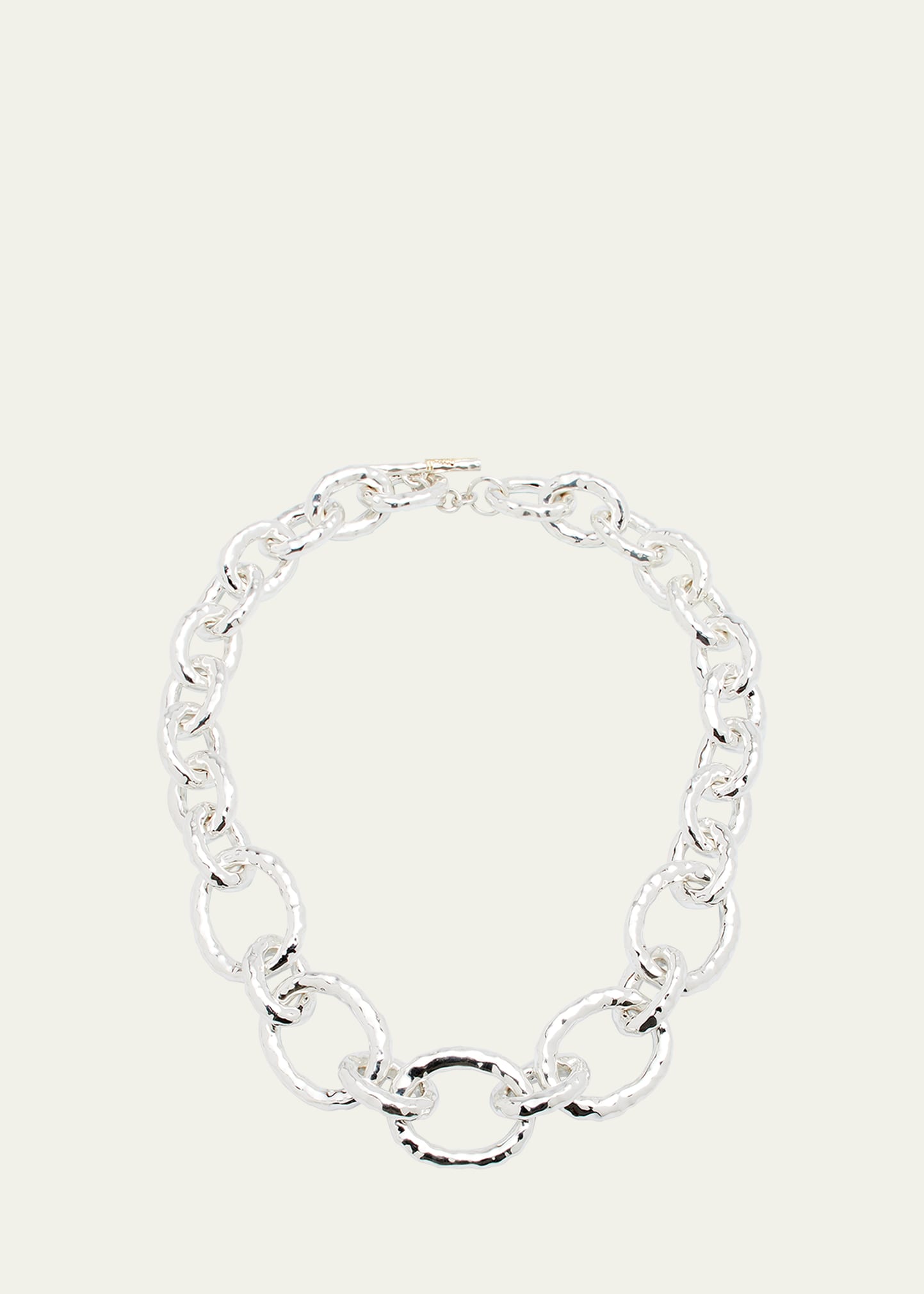 Ippolita Short Hammered Bastille Necklace in Sterling Silver
