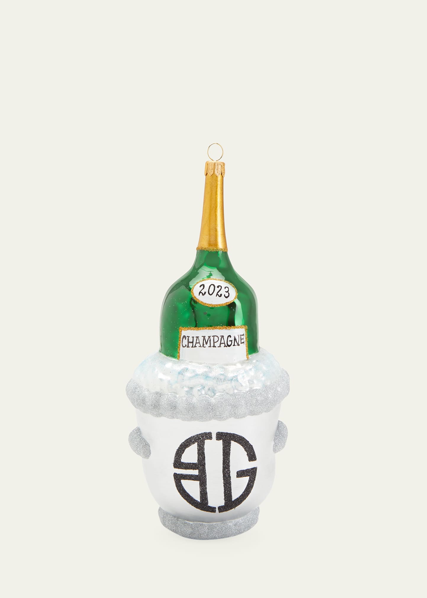 Bergdorf Goodman 2020 Bg Champagne Bucket Christmas Ornament In Multi