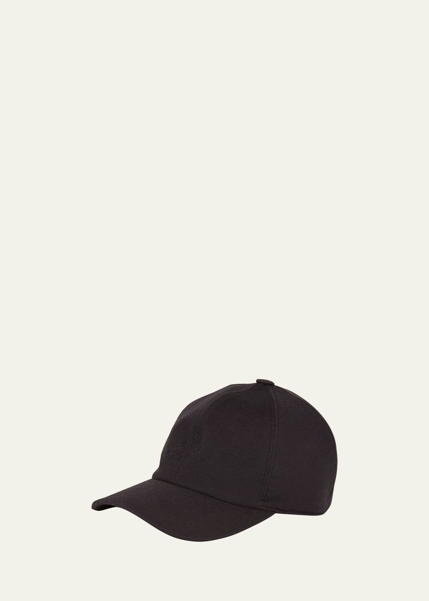 Loro Piana Storm System Cashmere Baseball Hat In Black/blue