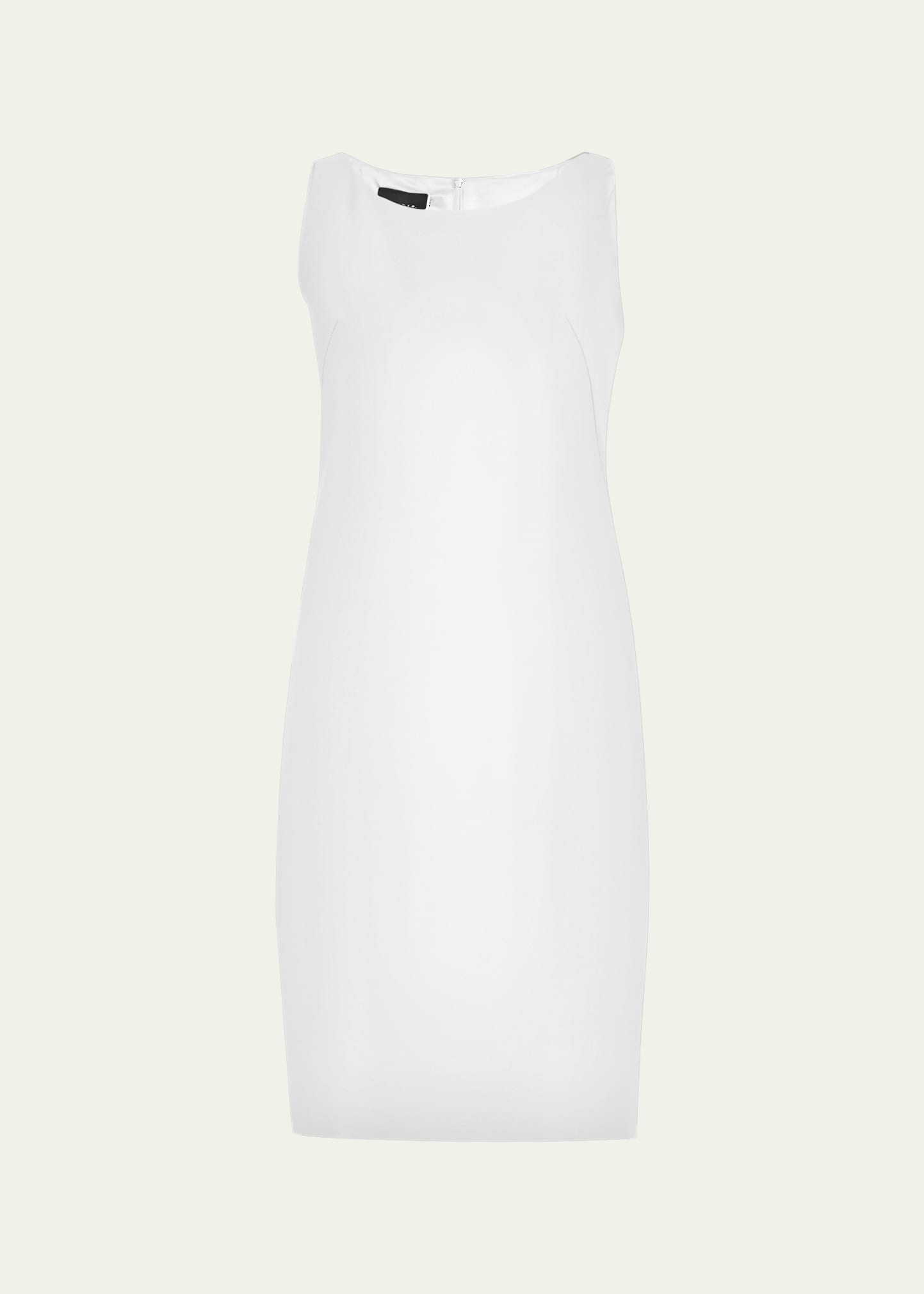 Akris Silk Crepe Shift Dress In White