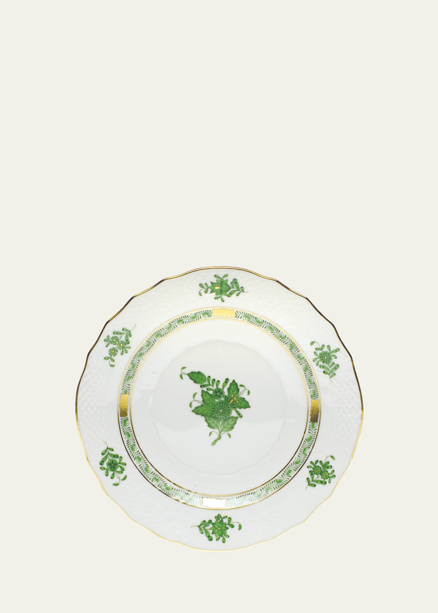 Herend Green Chinese Bouquet Salad Plate