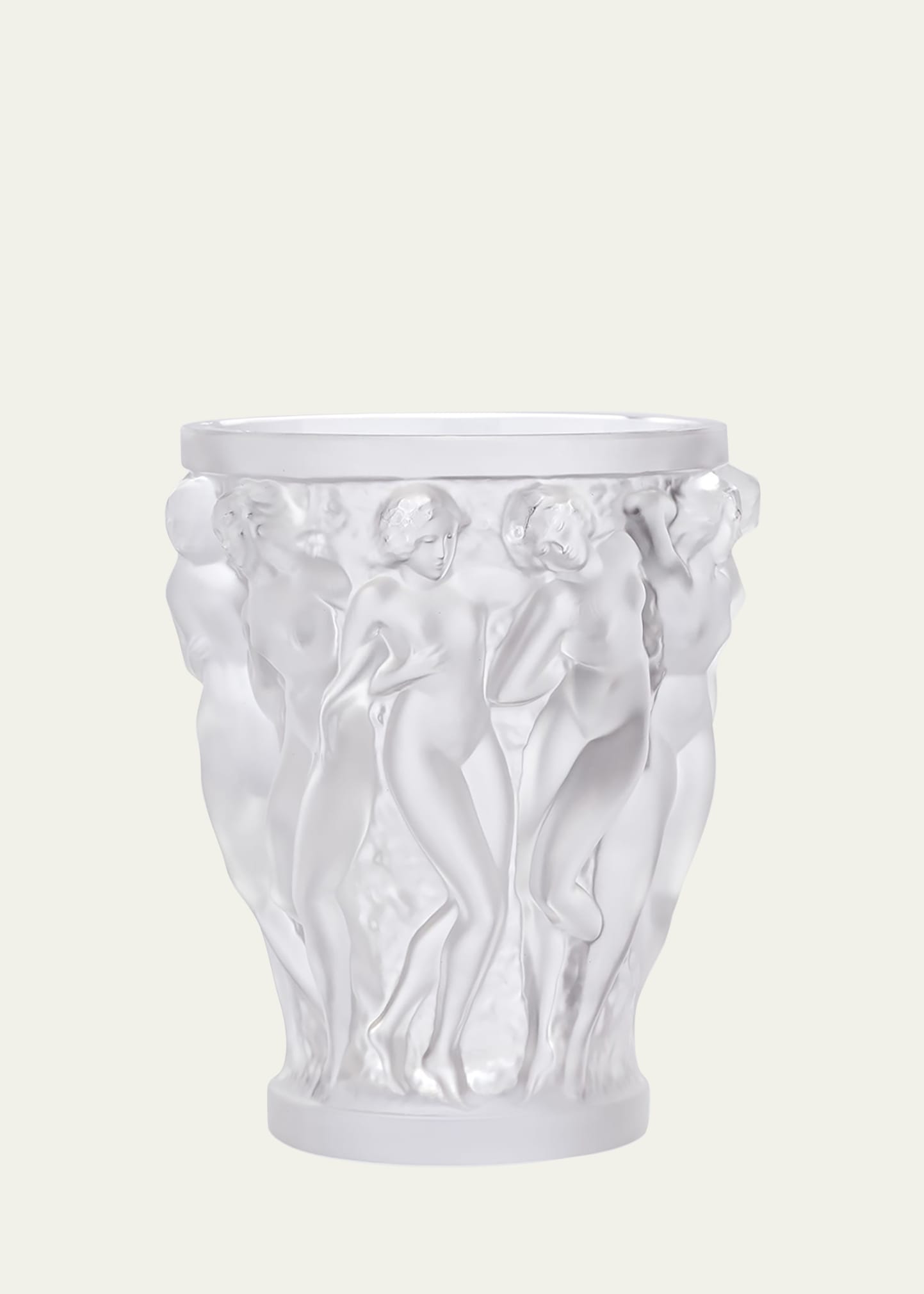 Lalique Bacchantes Small Clear Vase