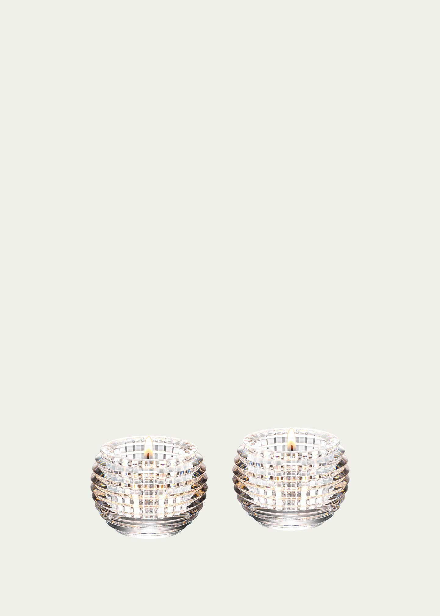Baccarat Eye Votive Clear Candle Jar - Set Of 2