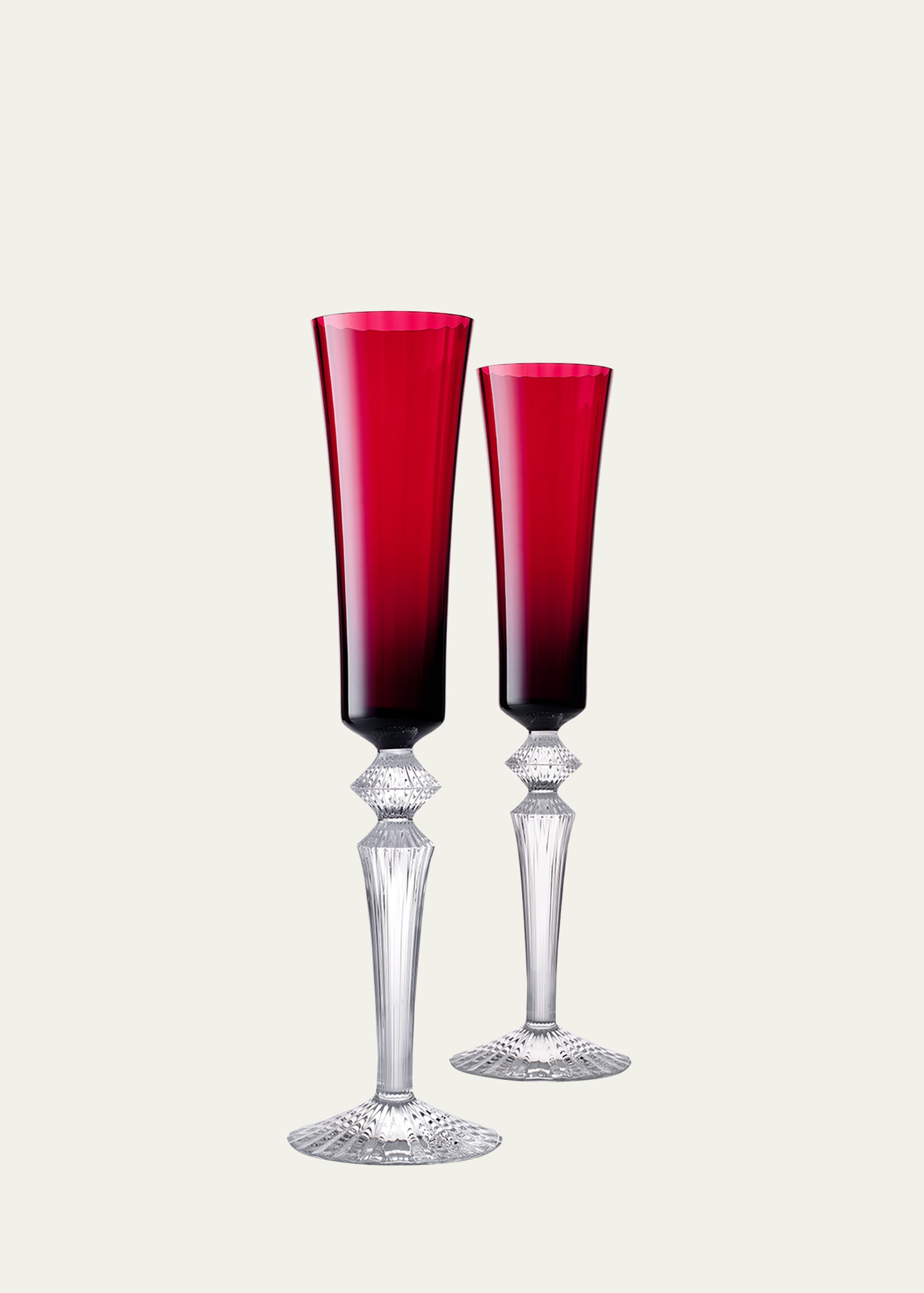 Baccarat Mille Nuits Red Flutissimos, Set Of 2