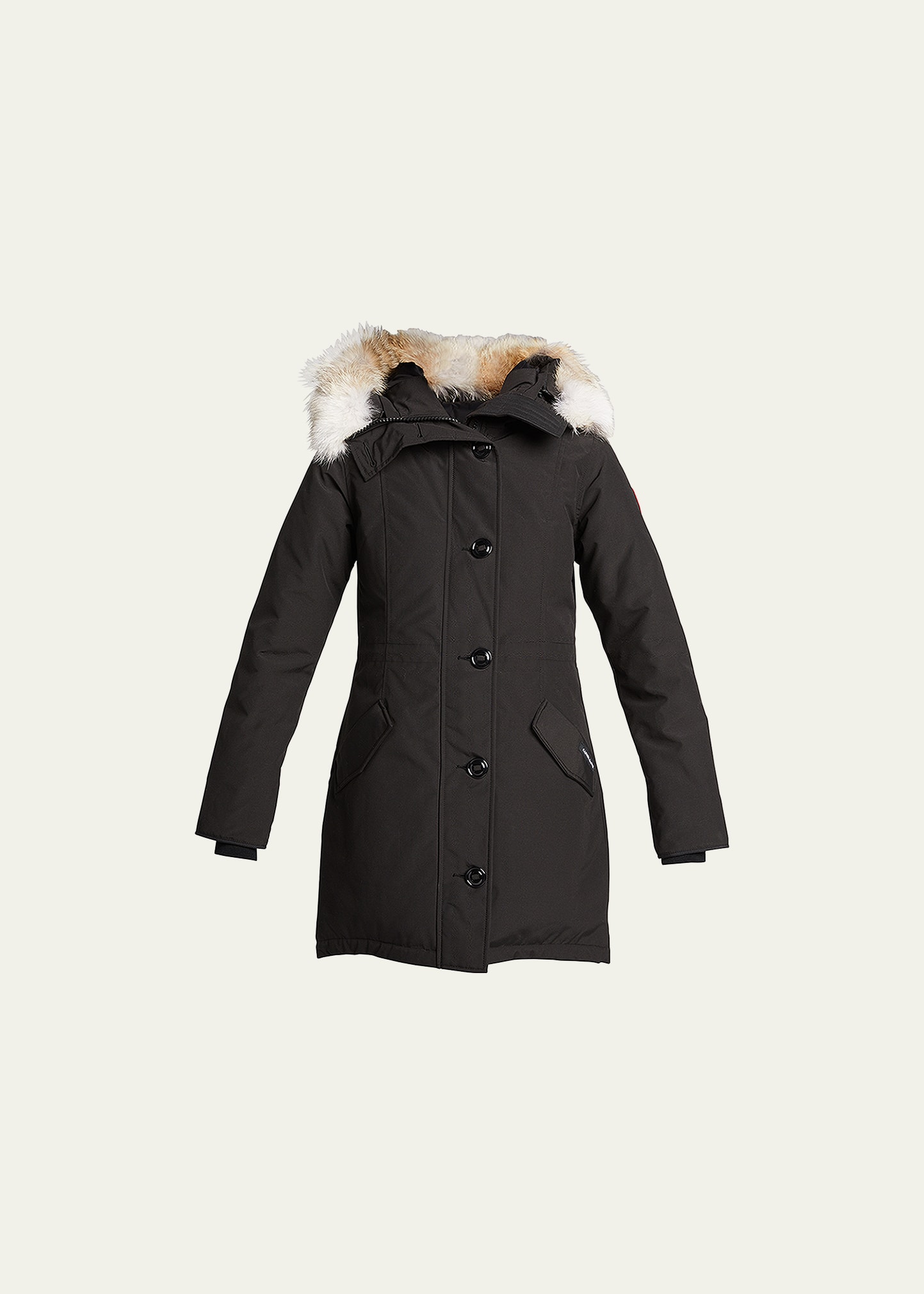 Canada goose rossclair fur-trimmed down coat best sale