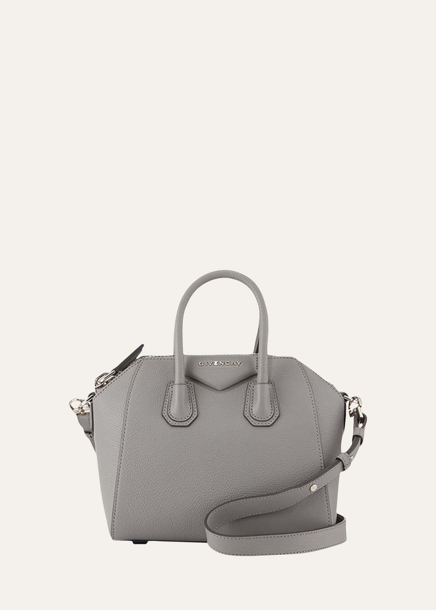 Givenchy Antigona Medium Grained Leather Bag In Black