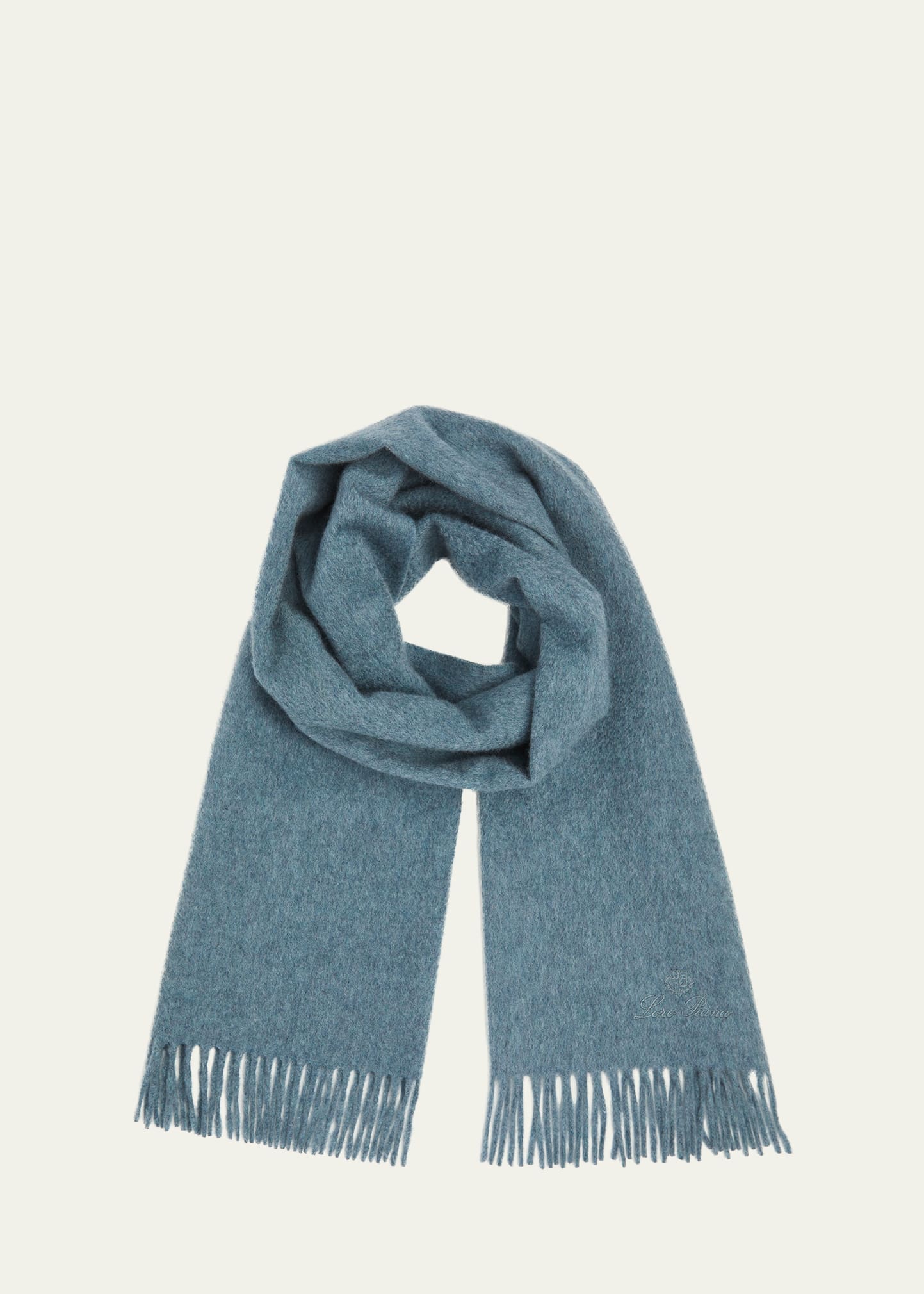 Loro Piana Cashmere Sciarpa Grande Fringe-trim Scarf In W11l Mashu