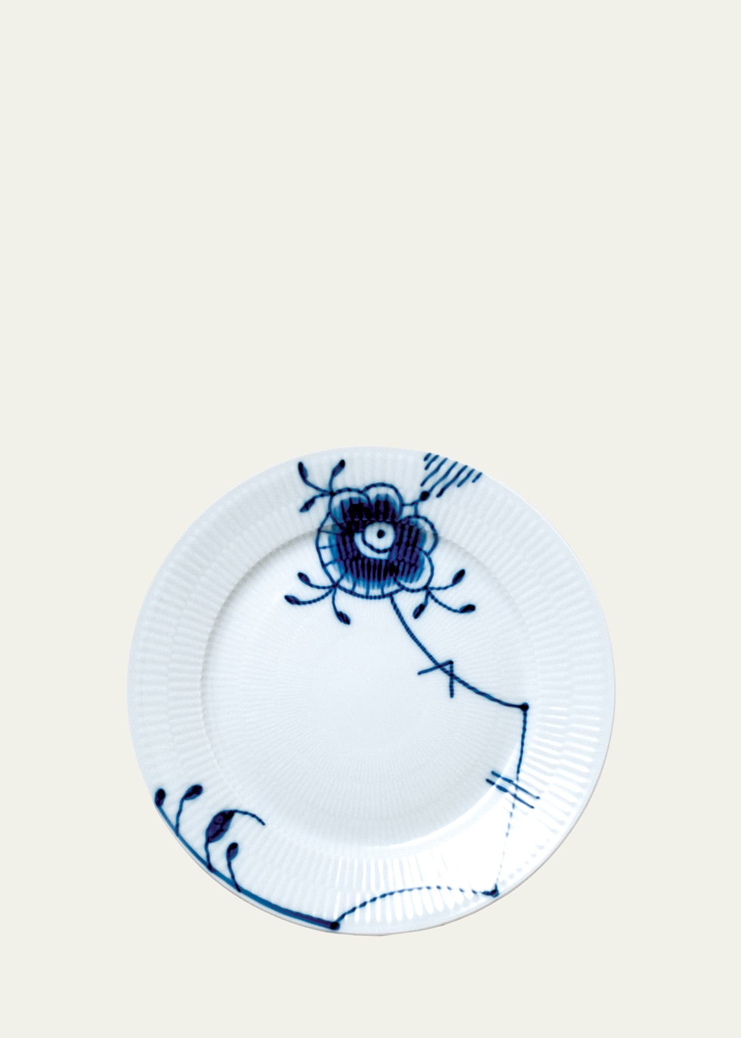 Royal Copenhagen Blue Fluted Mega Salad Plate #6 In White