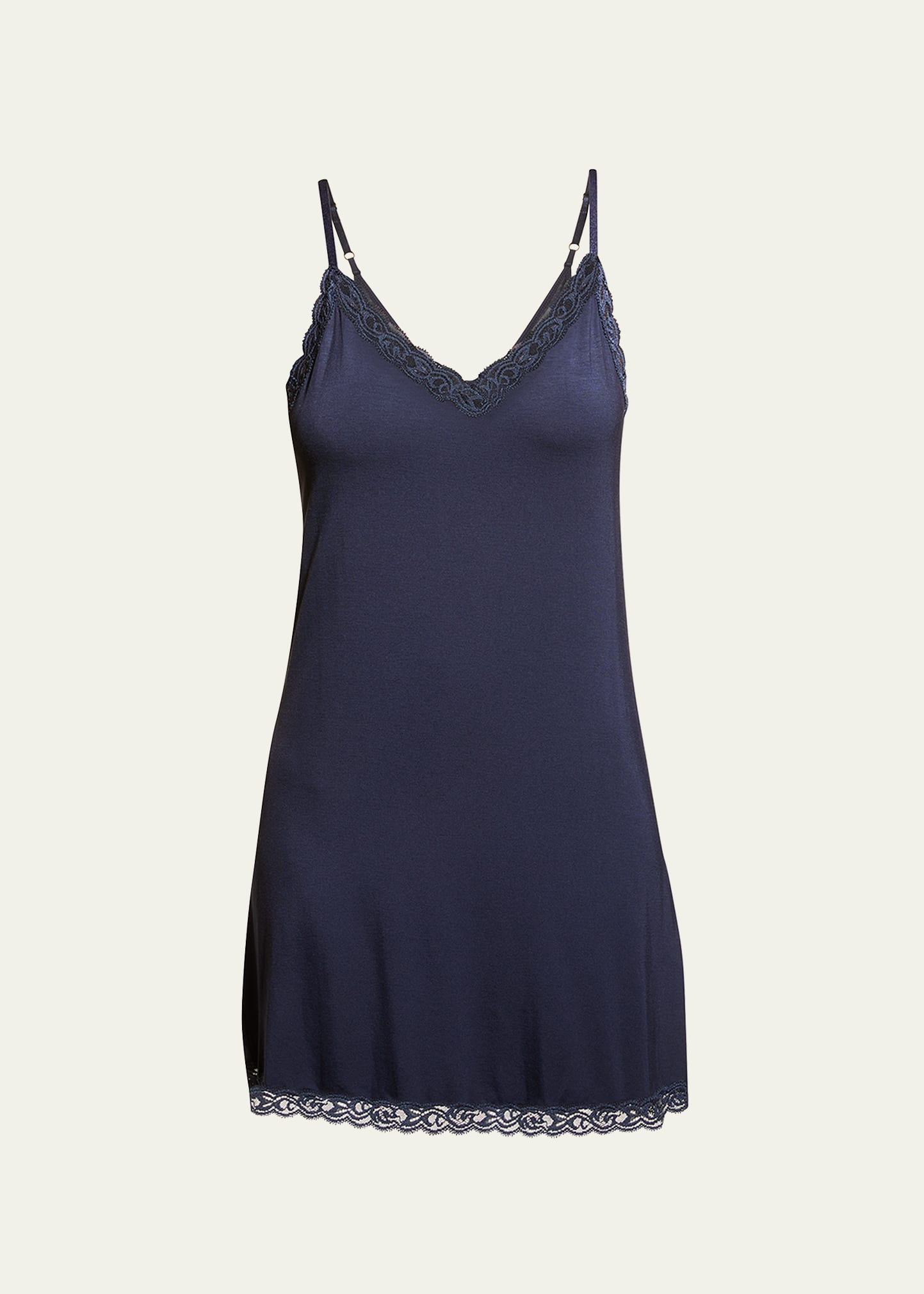 NATORI FEATHERS LACE-TRIM CHEMISE