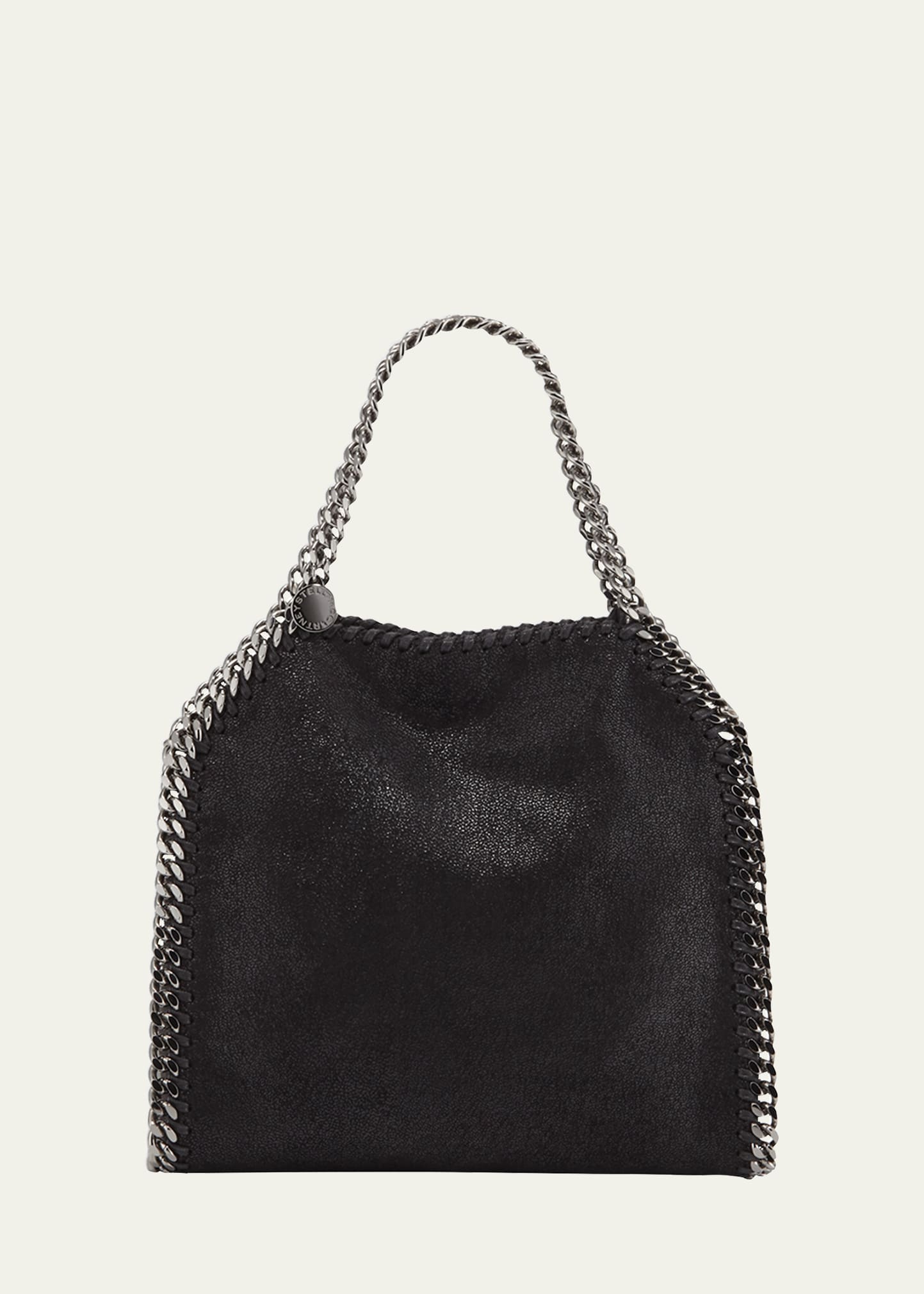 Stella Mccartney Mini Falabella Faux Leather Tote In Black