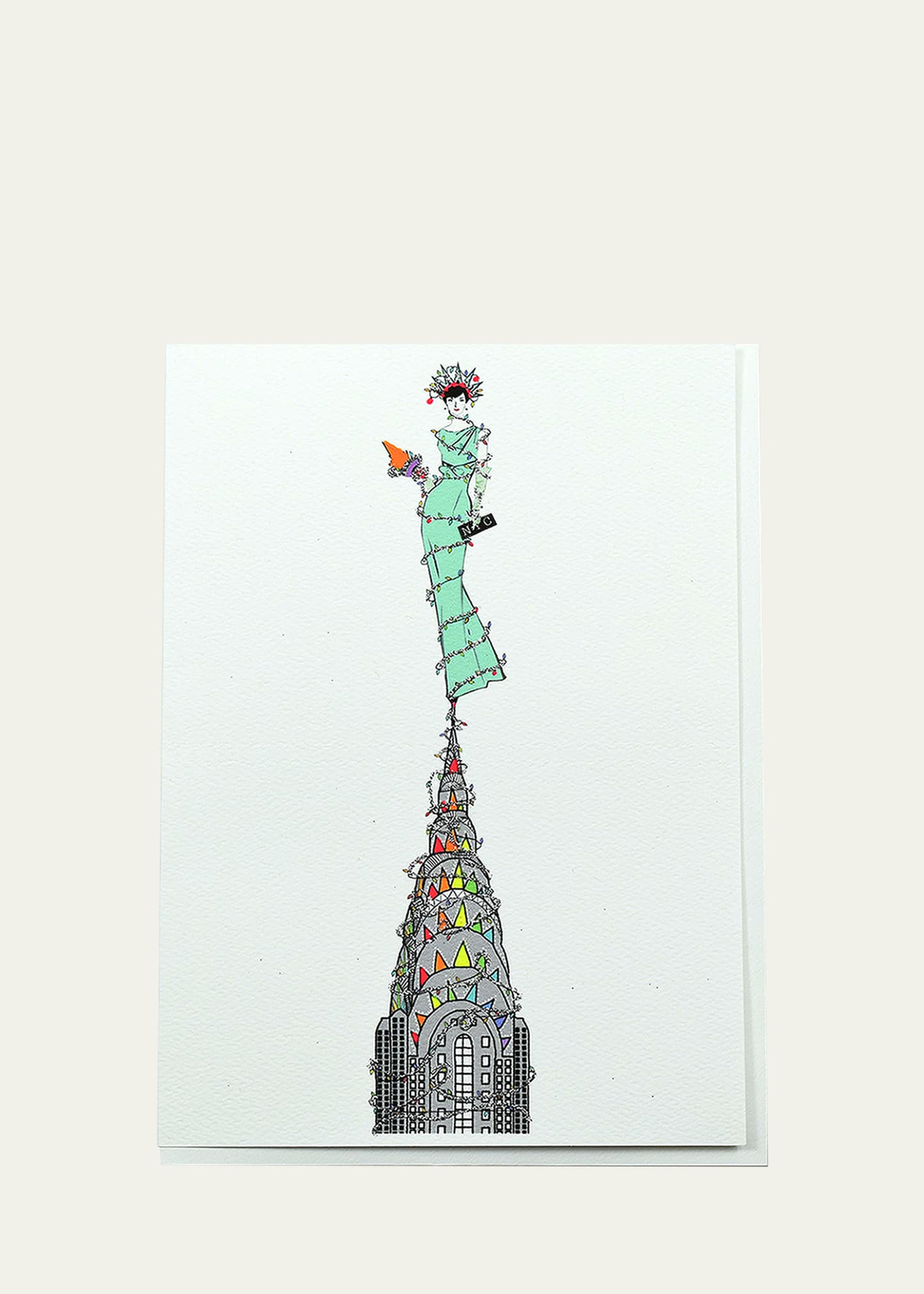 Verrier Lady Liberty Folded Card In Unassigned