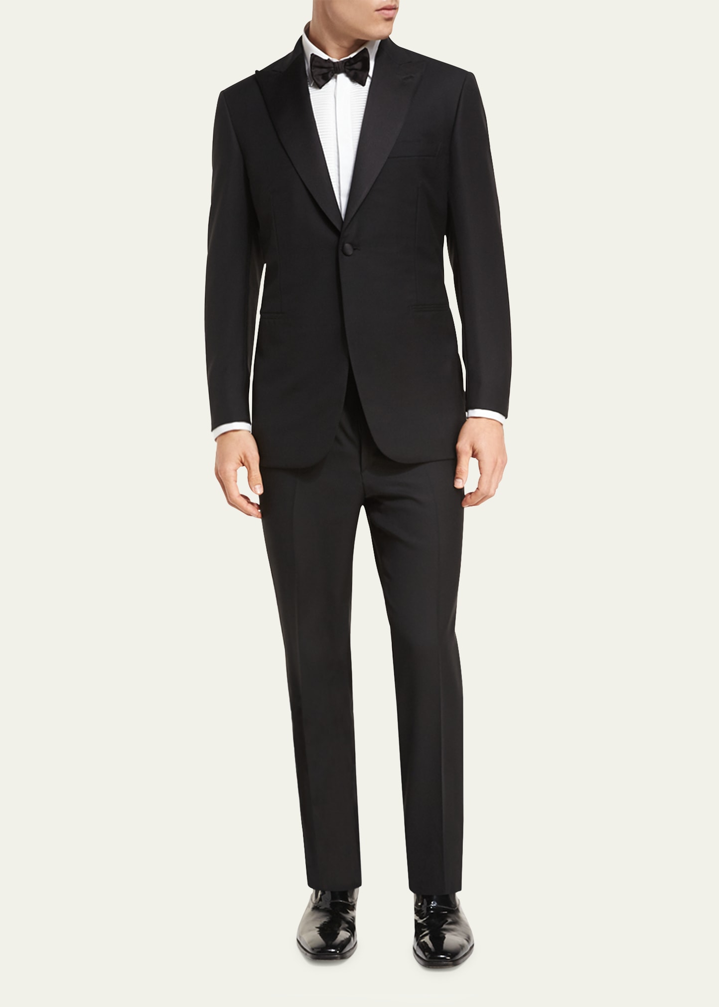 Shop Brioni Two-piece Wool Tuxedo Suit In Black