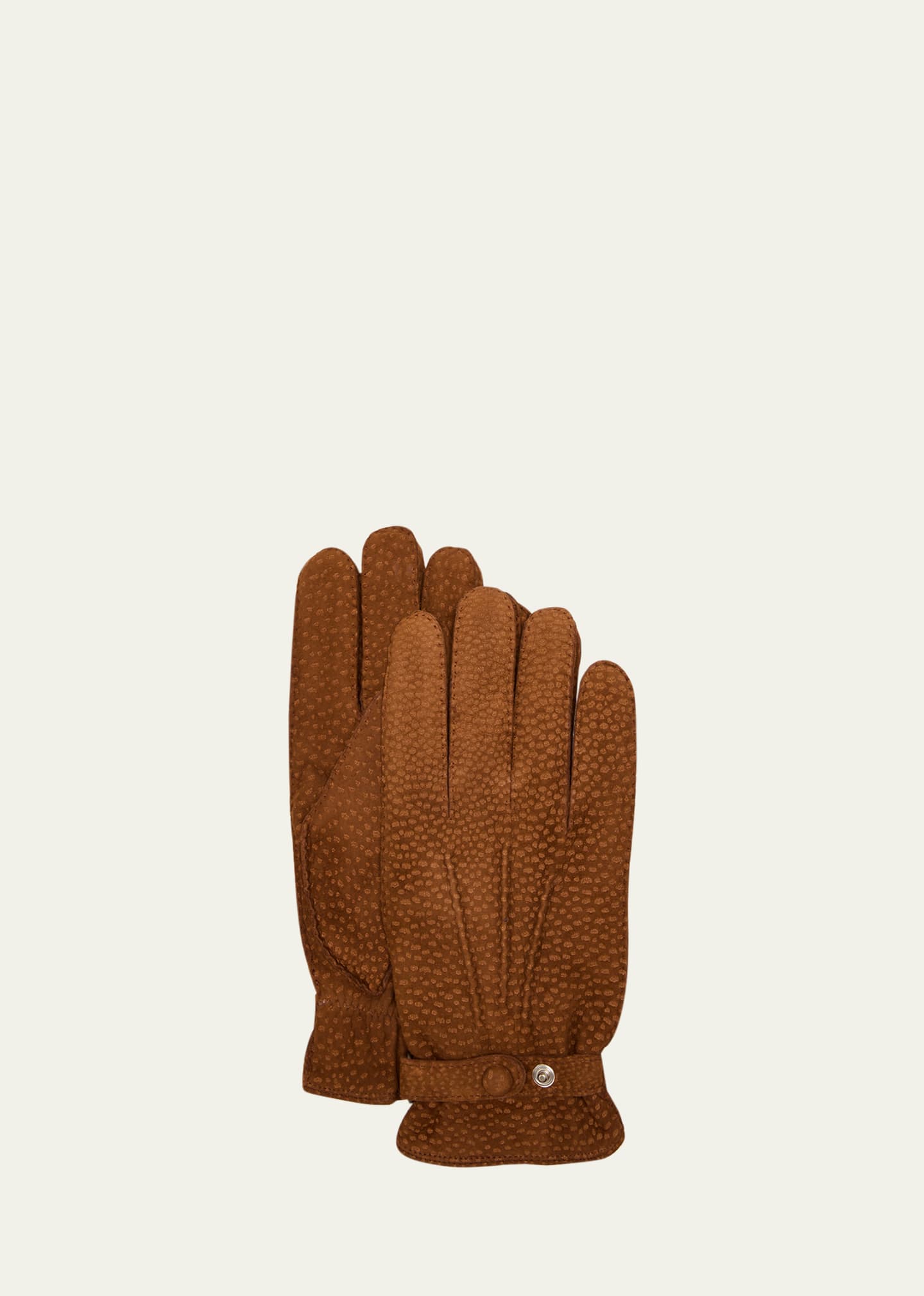 Hestra Gloves Men's Winston Cashmere-lined Carpincho Leather Gloves In Light Brown