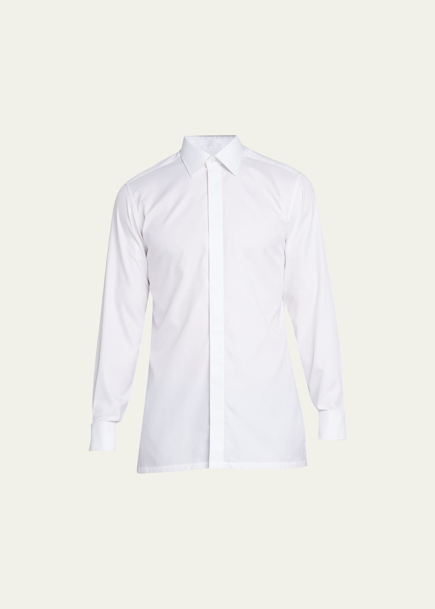 Charvet Men's Slim Fit Covered Placket Dress Shirt In White