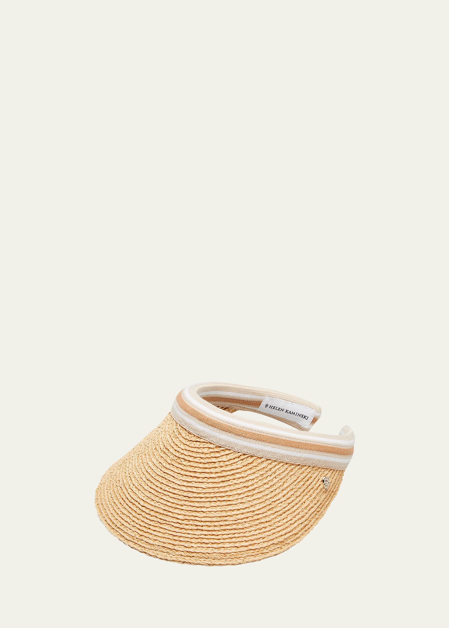Helen Kaminski Bianca Classic Slide-on Raffia Visor In Neutral