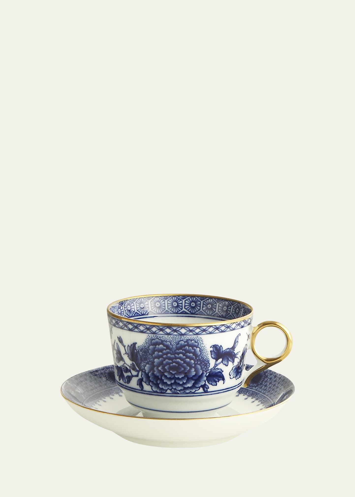Mottahedeh Imperial Blue Cup & Saucer Set In Multi